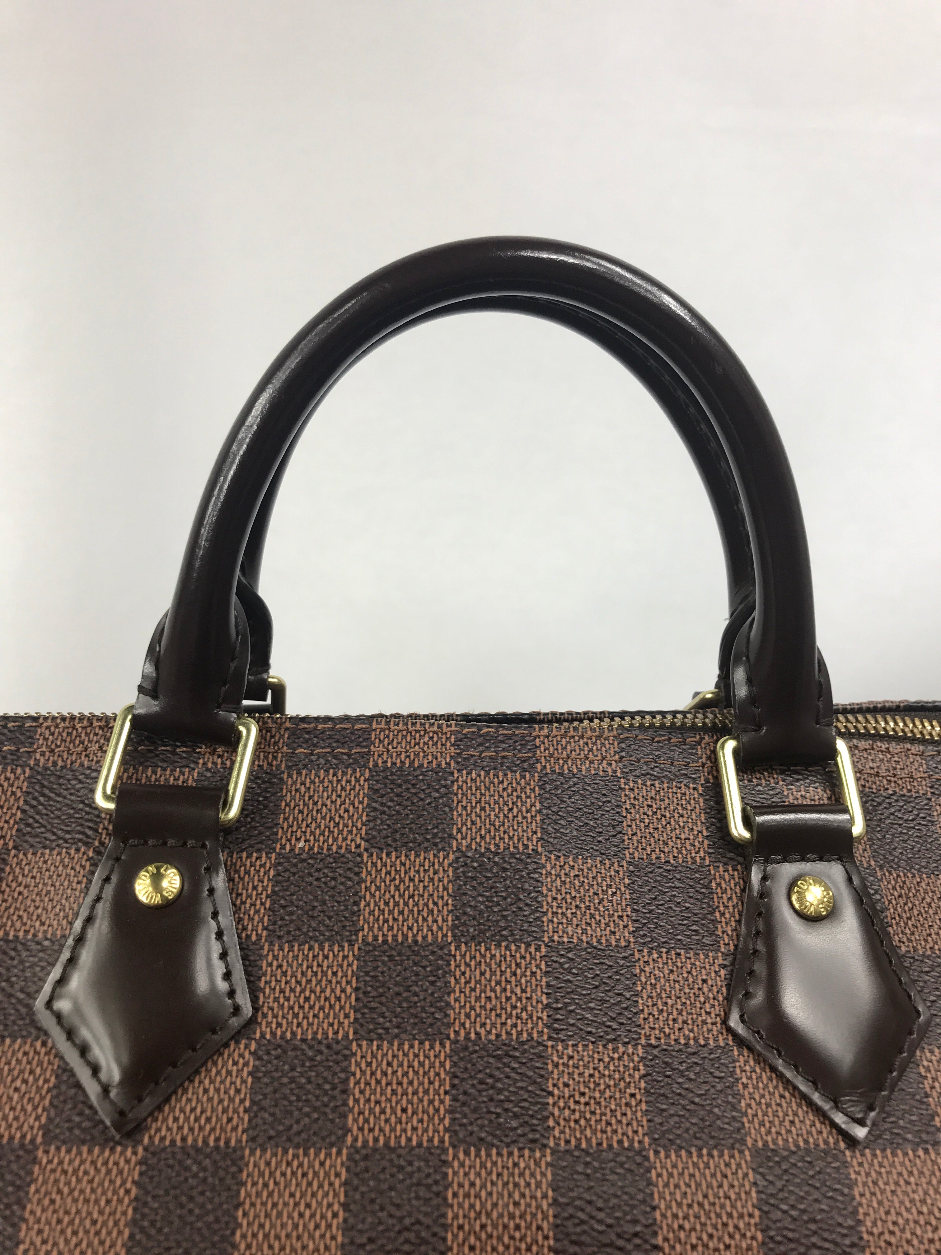 Monogram Coated Canvas Damier Ebene Speedy Bandouliere 35 w/GHW