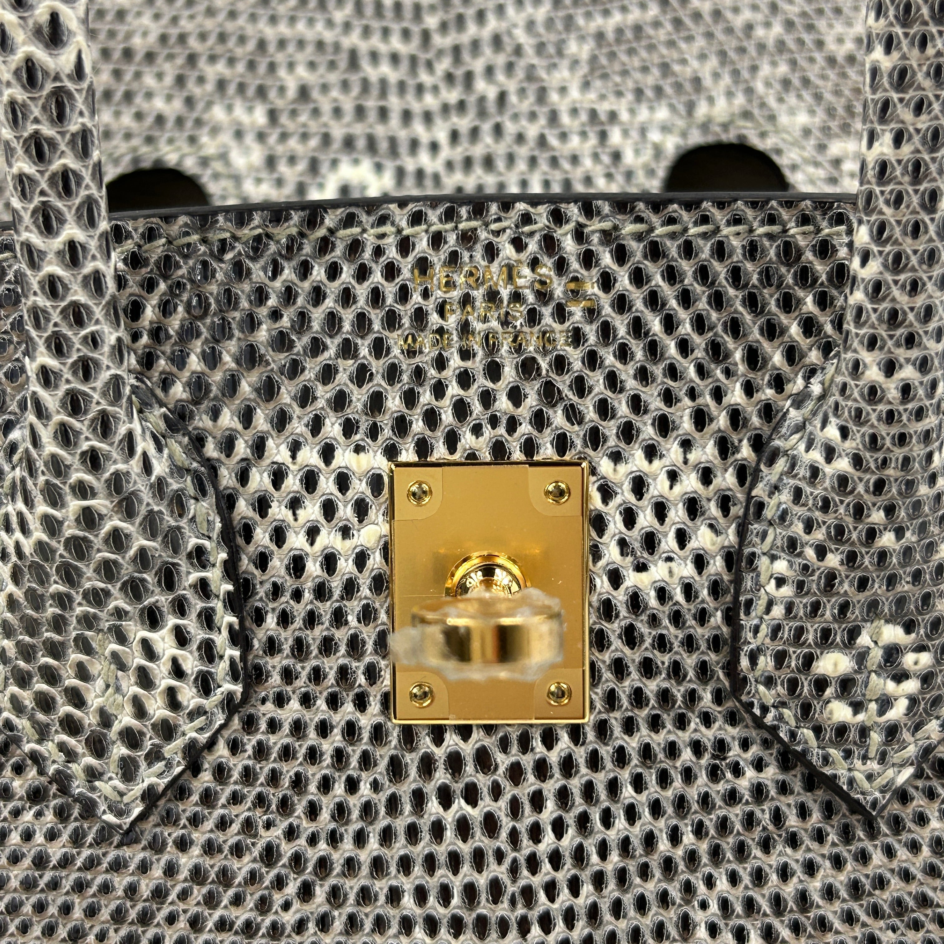 Lizard Natura Lisse Birkin 25 W/GHW - Haute Classics