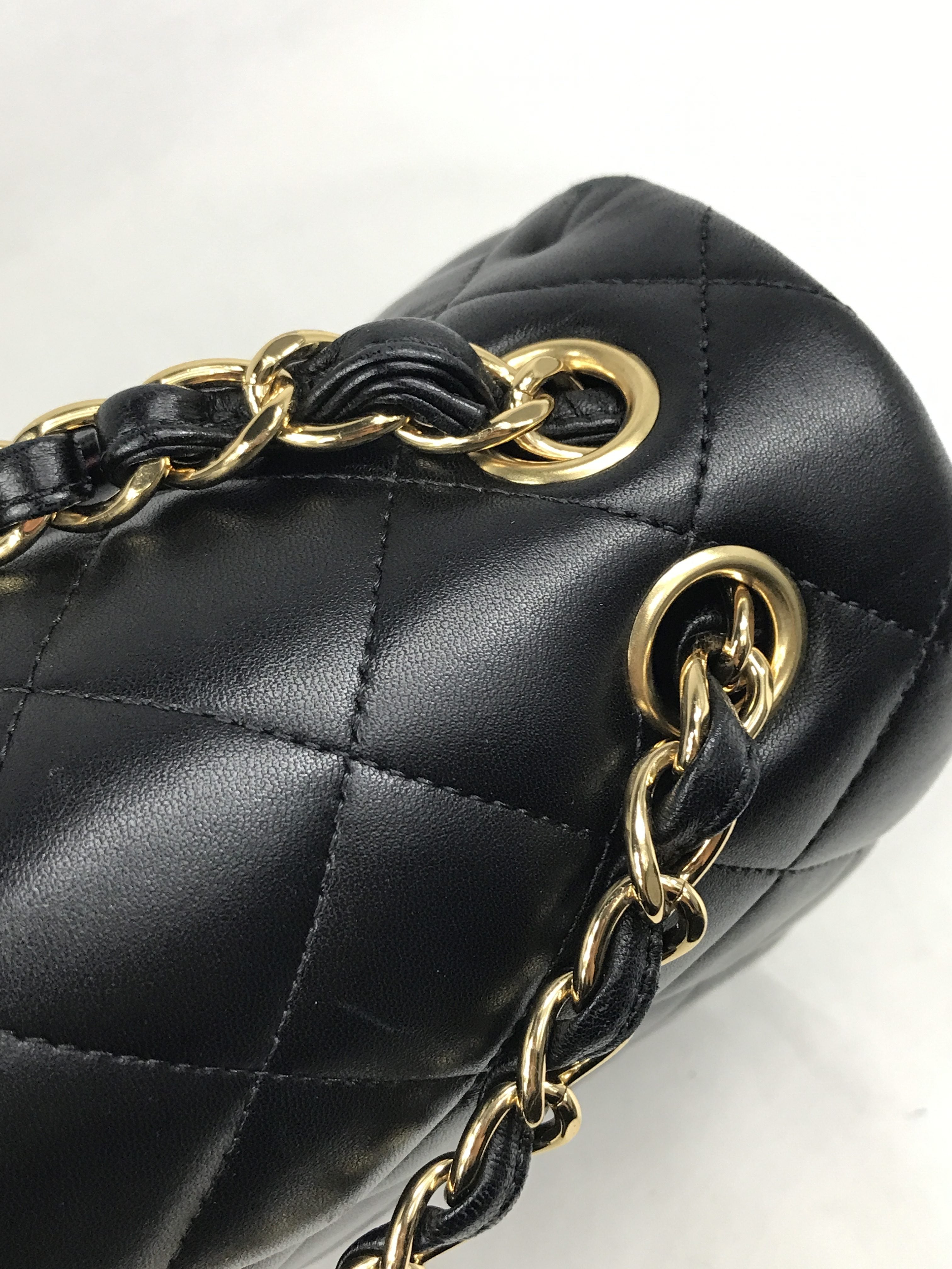 Black Quilted Lambskin Double Flap Jumbo Classics Flap w/GHW