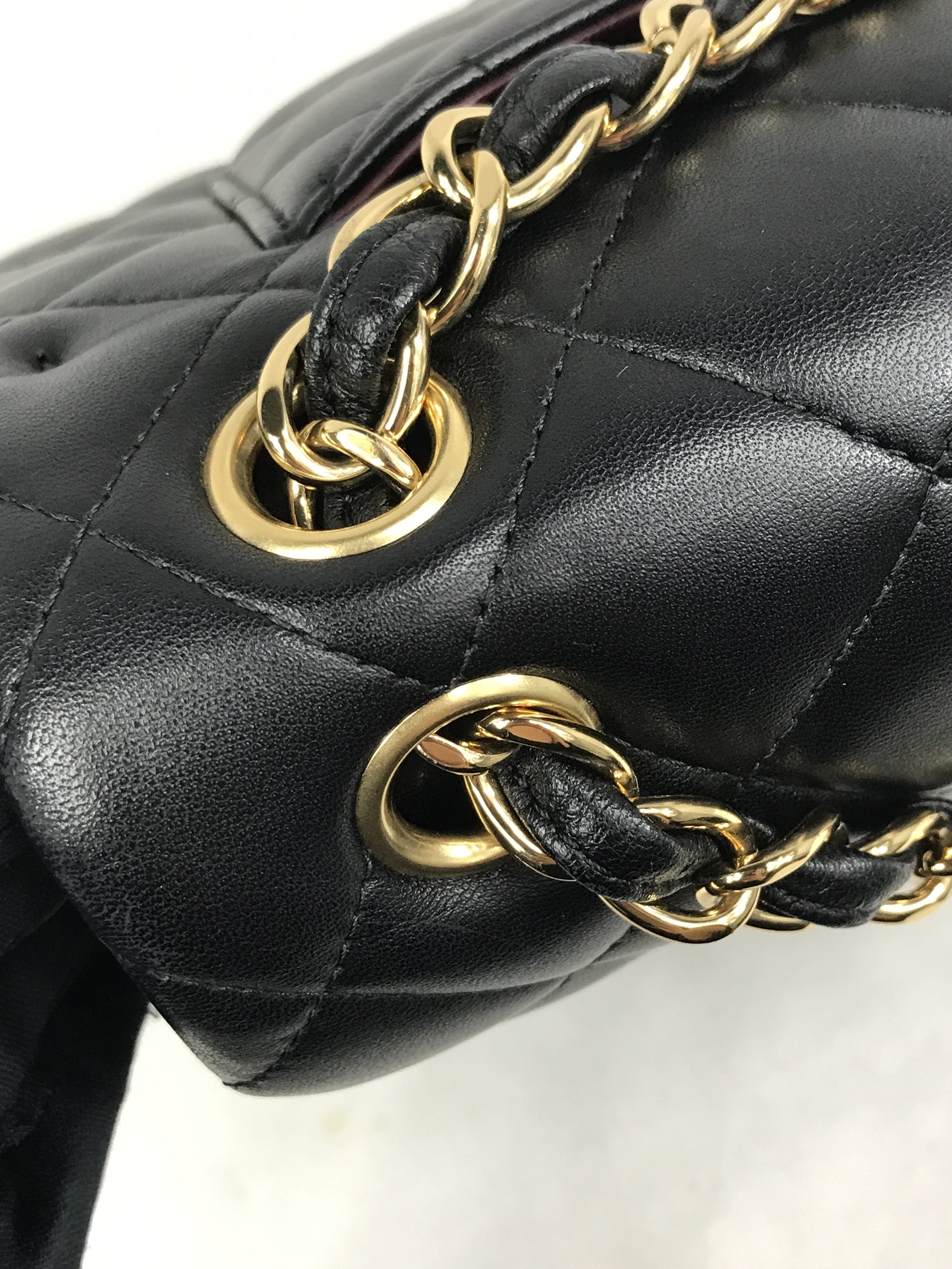 Black Quilted Lambskin Double Flap Jumbo Classics Flap w/GHW