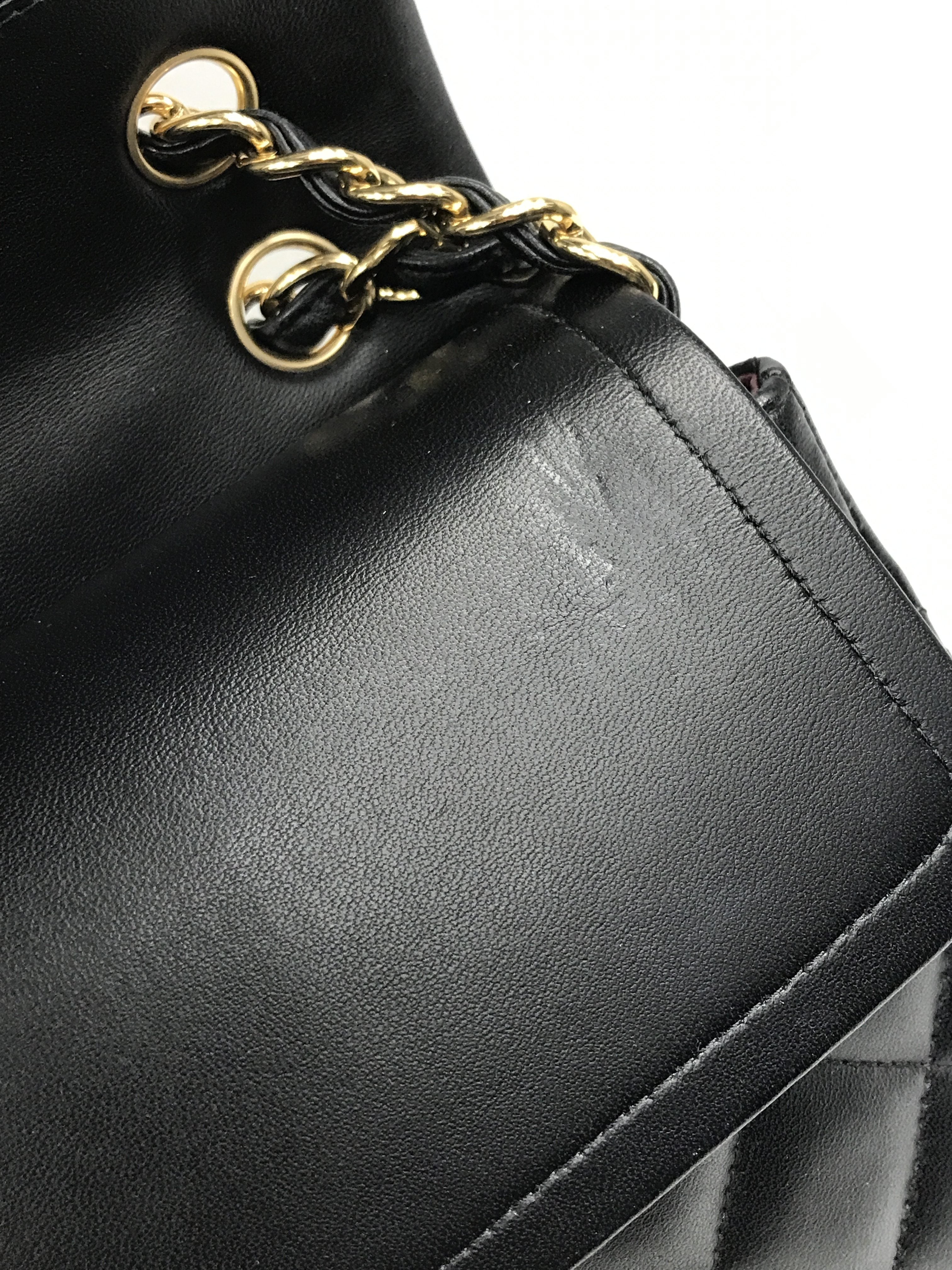 Black Quilted Lambskin Double Flap Jumbo Classics Flap w/GHW