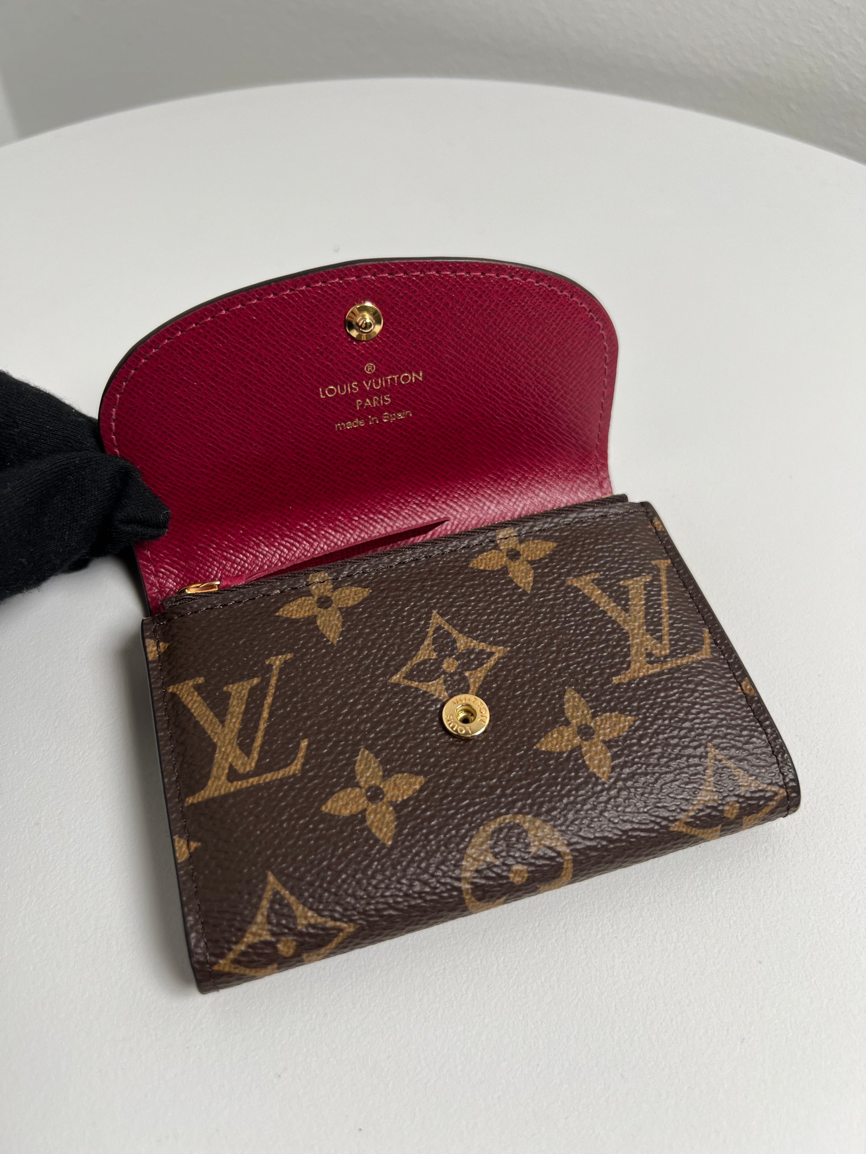 Monogram Rosalie Coin Purse w/ Fushia Lining
