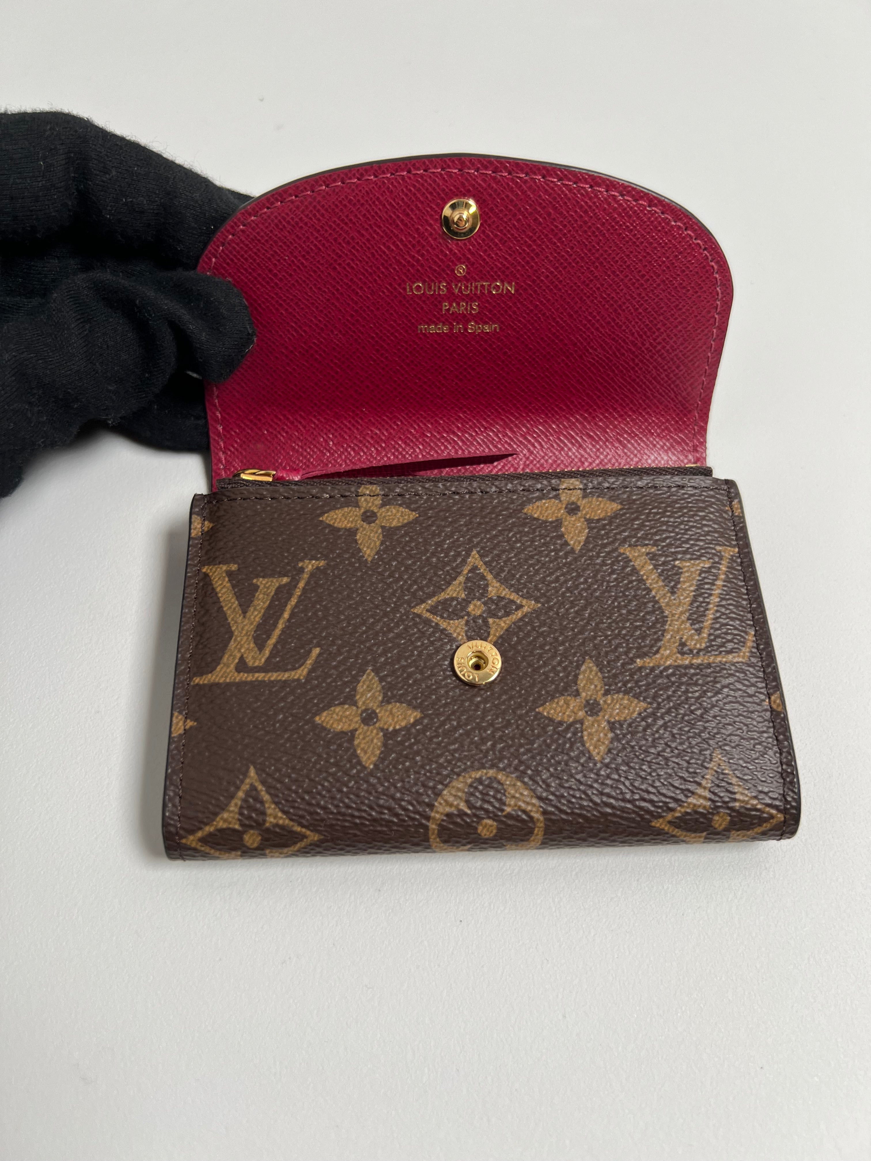 Monogram Rosalie Coin Purse w/ Fushia Lining