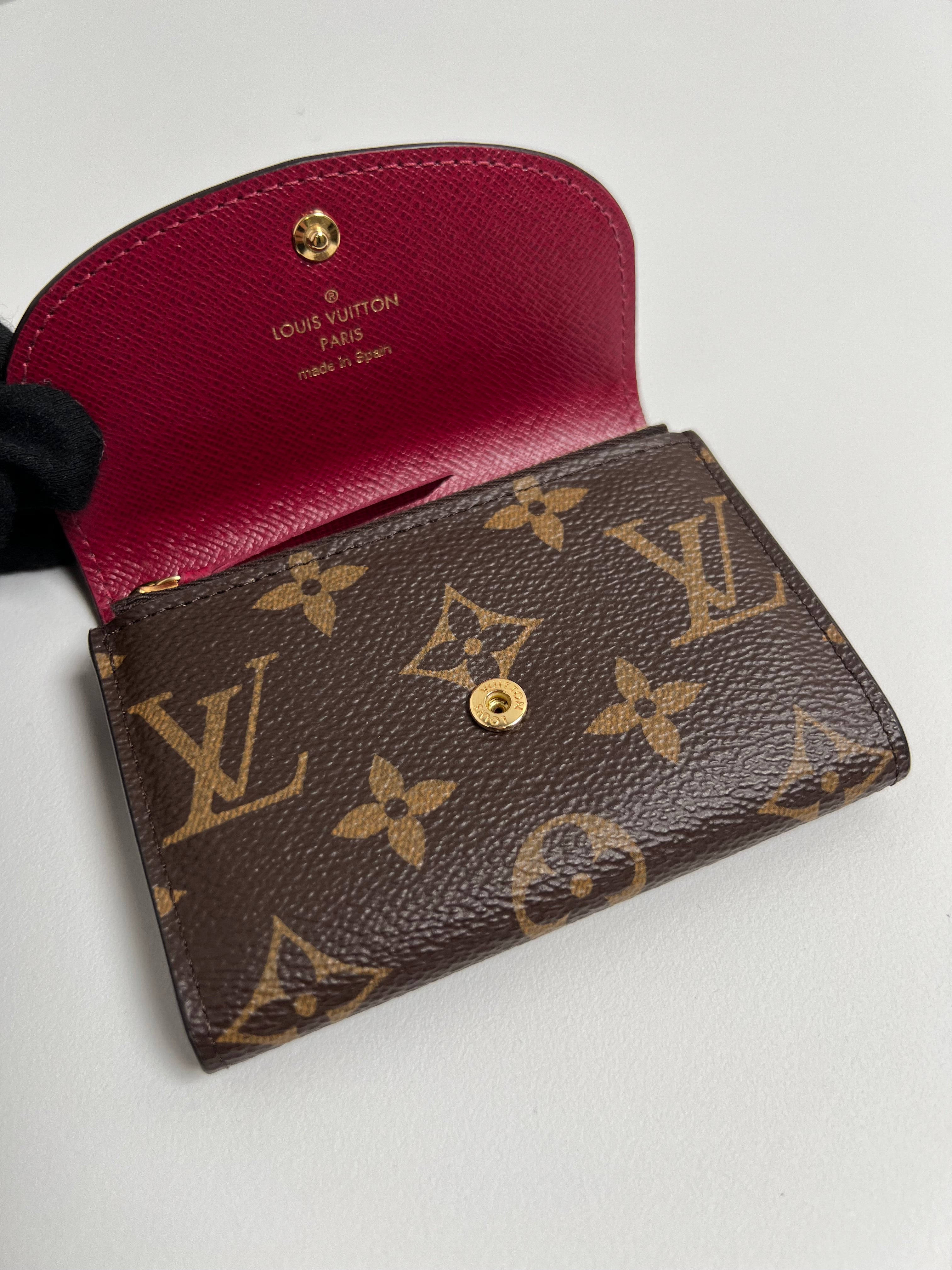 Monogram Rosalie Coin Purse w/ Fushia Lining