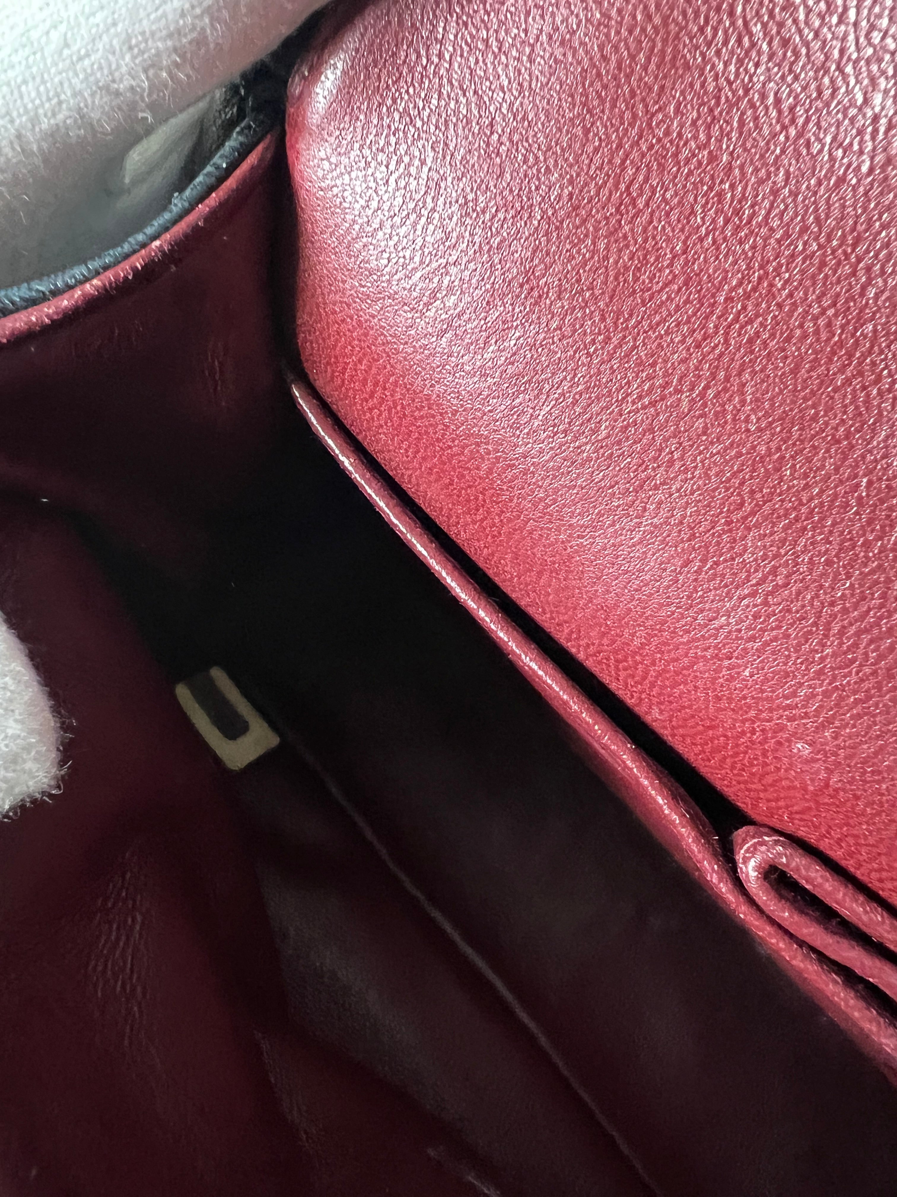 Vintage Black Lambskin Small Double Flap 24kt Gold Plated HW