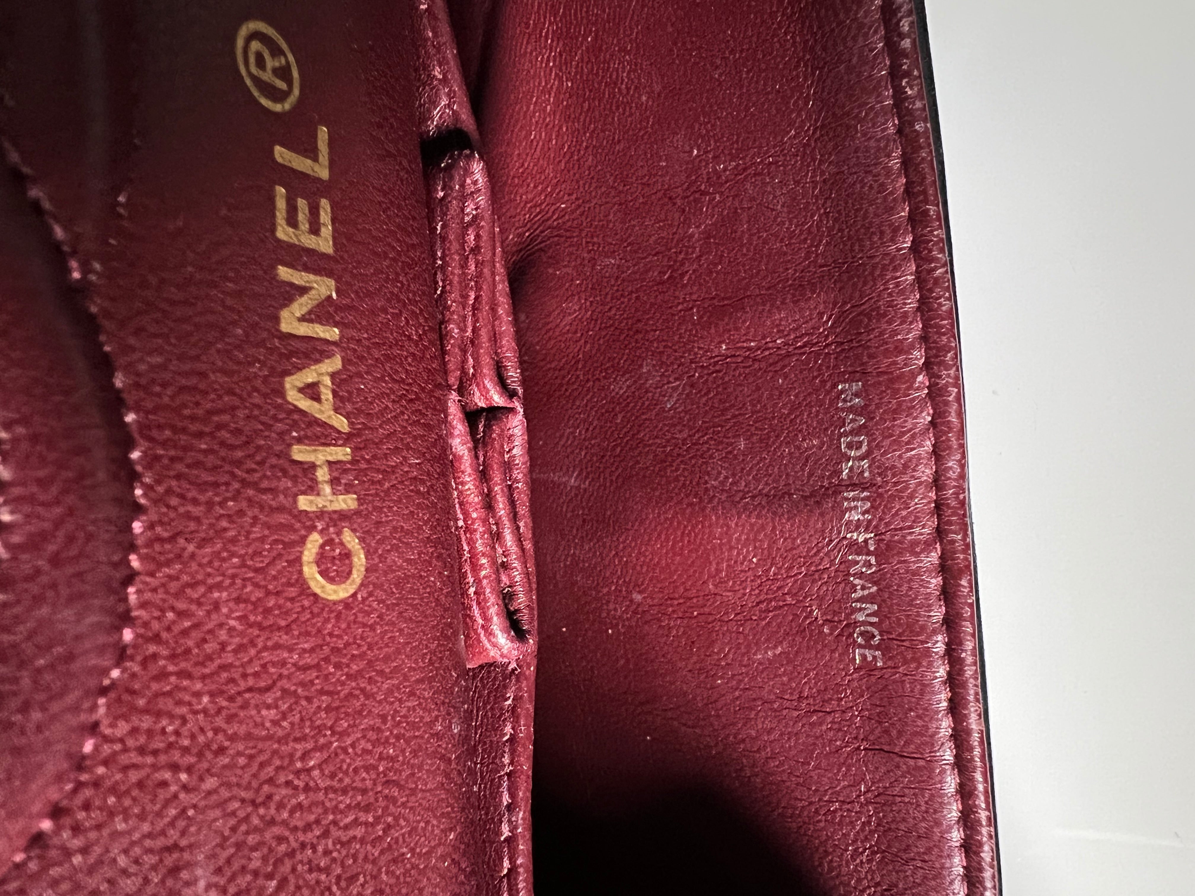 Vintage Black Lambskin Small Double Flap 24kt Gold Plated HW