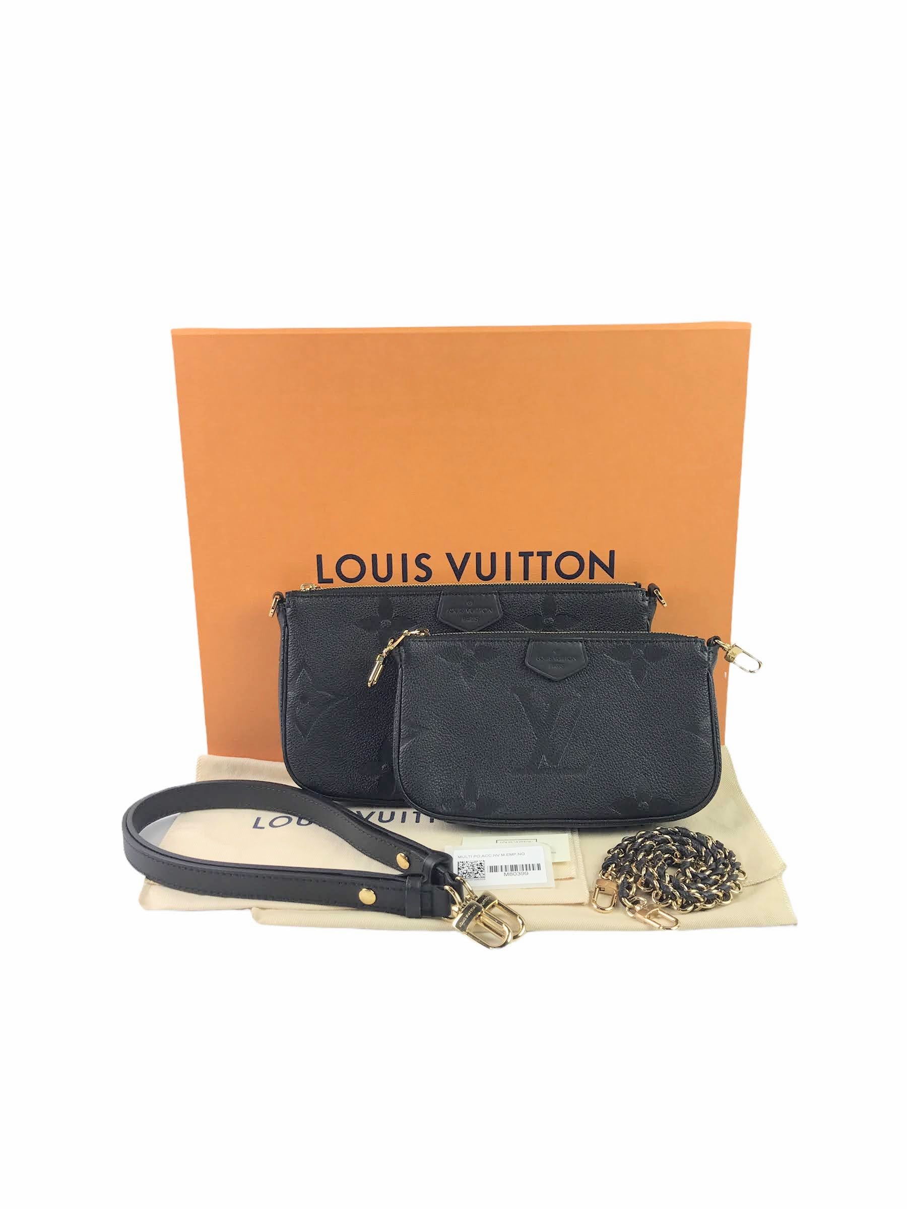 Black Monogram Empreinte Leather Multi Pochette Accessoires W/GHW