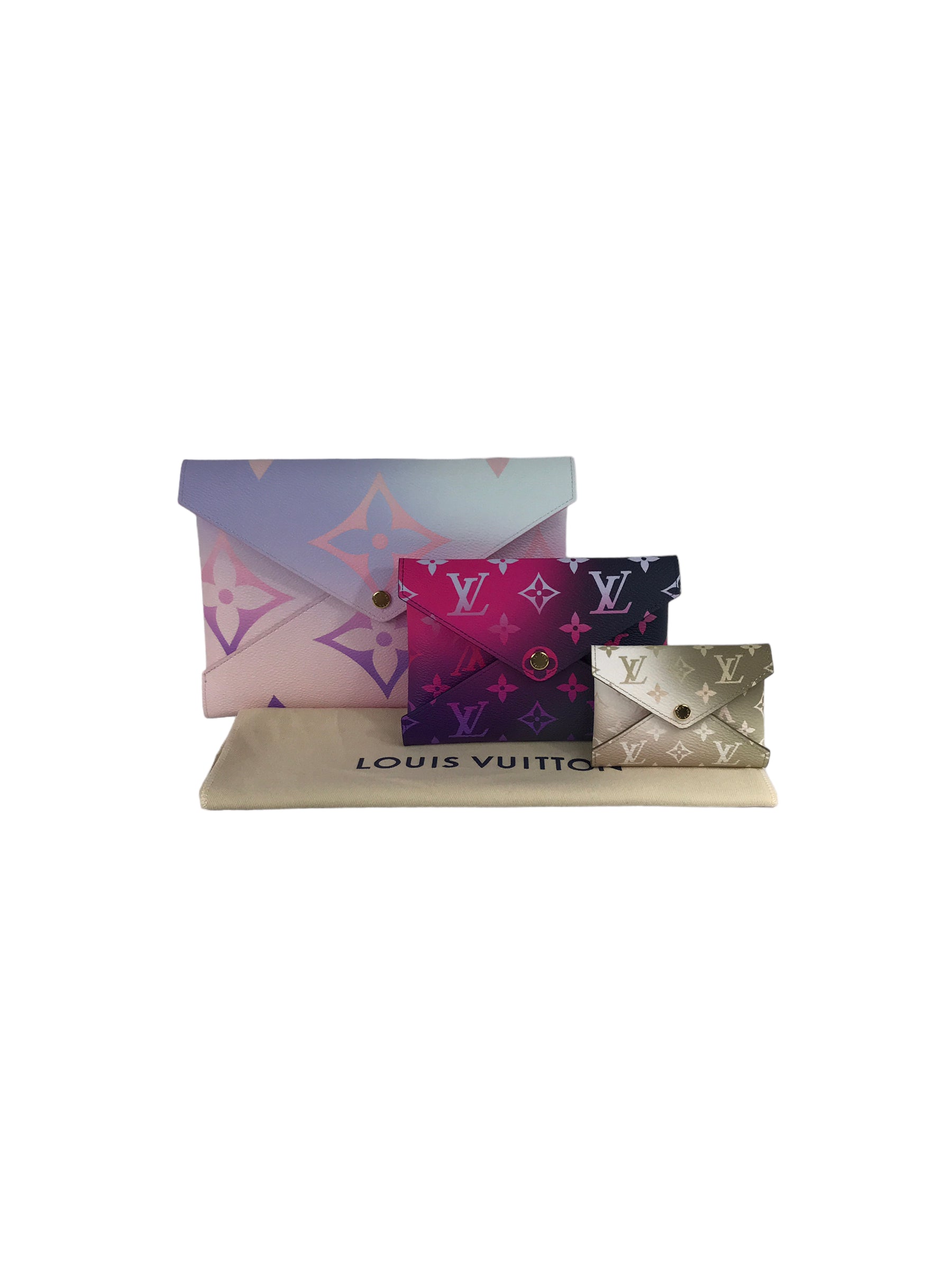 Monogram Giant Spring In The City Kirigami Pochette Set Sunrise Pastel Midnight Fuchsia Sunset Khaki