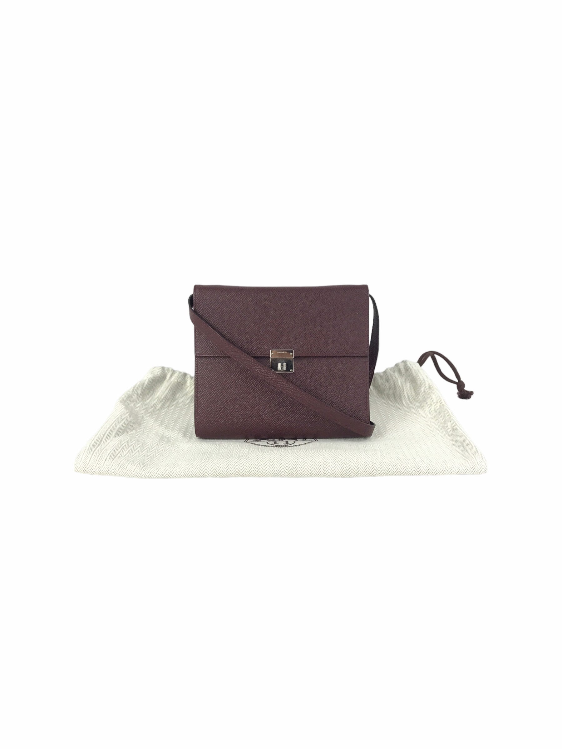 Burgundy Epsom Clic 16 Handbag W/PHW