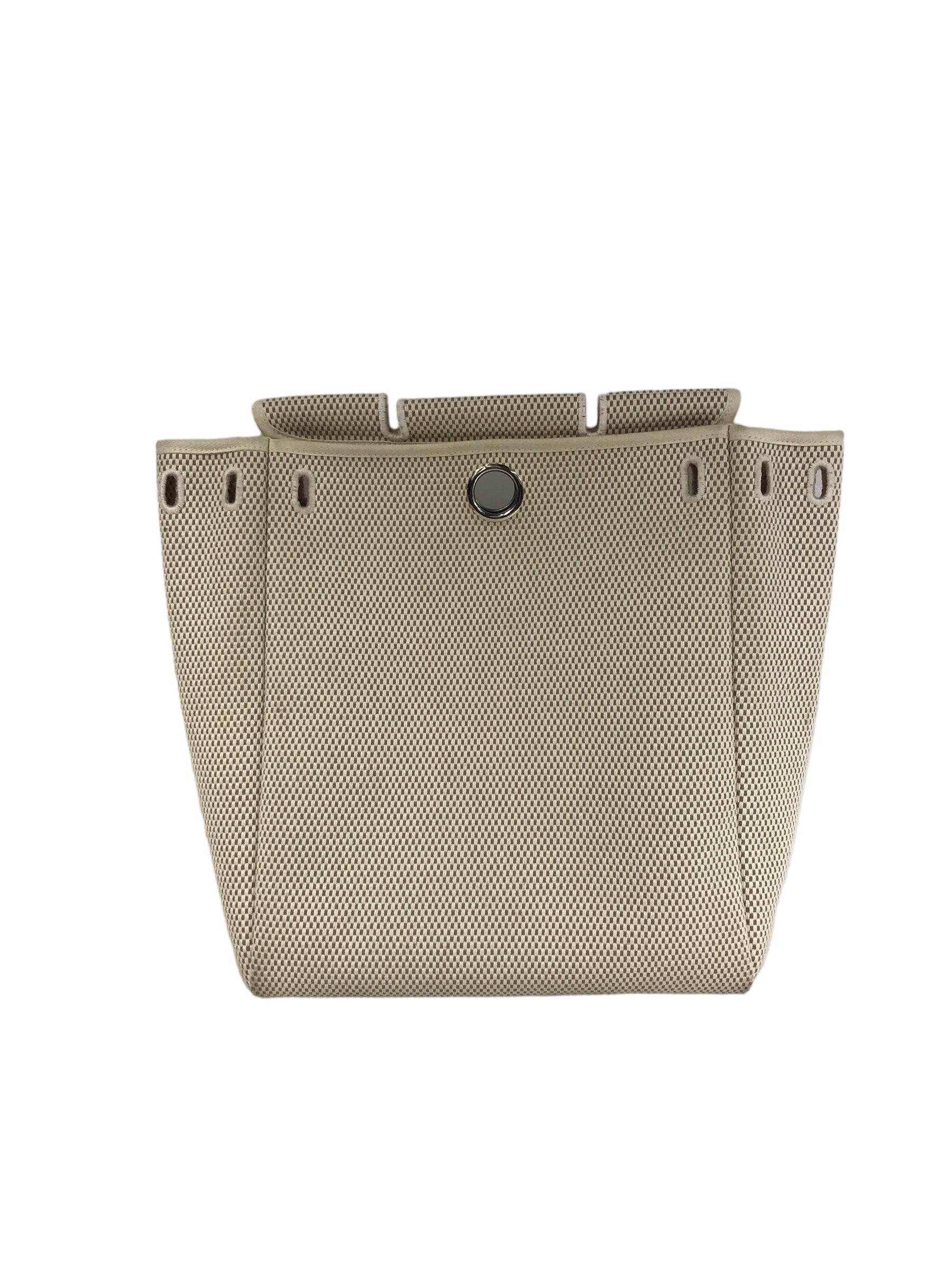 Craie Toile H Canvas Herbag A Dos Zip Backpack GM w/PHW