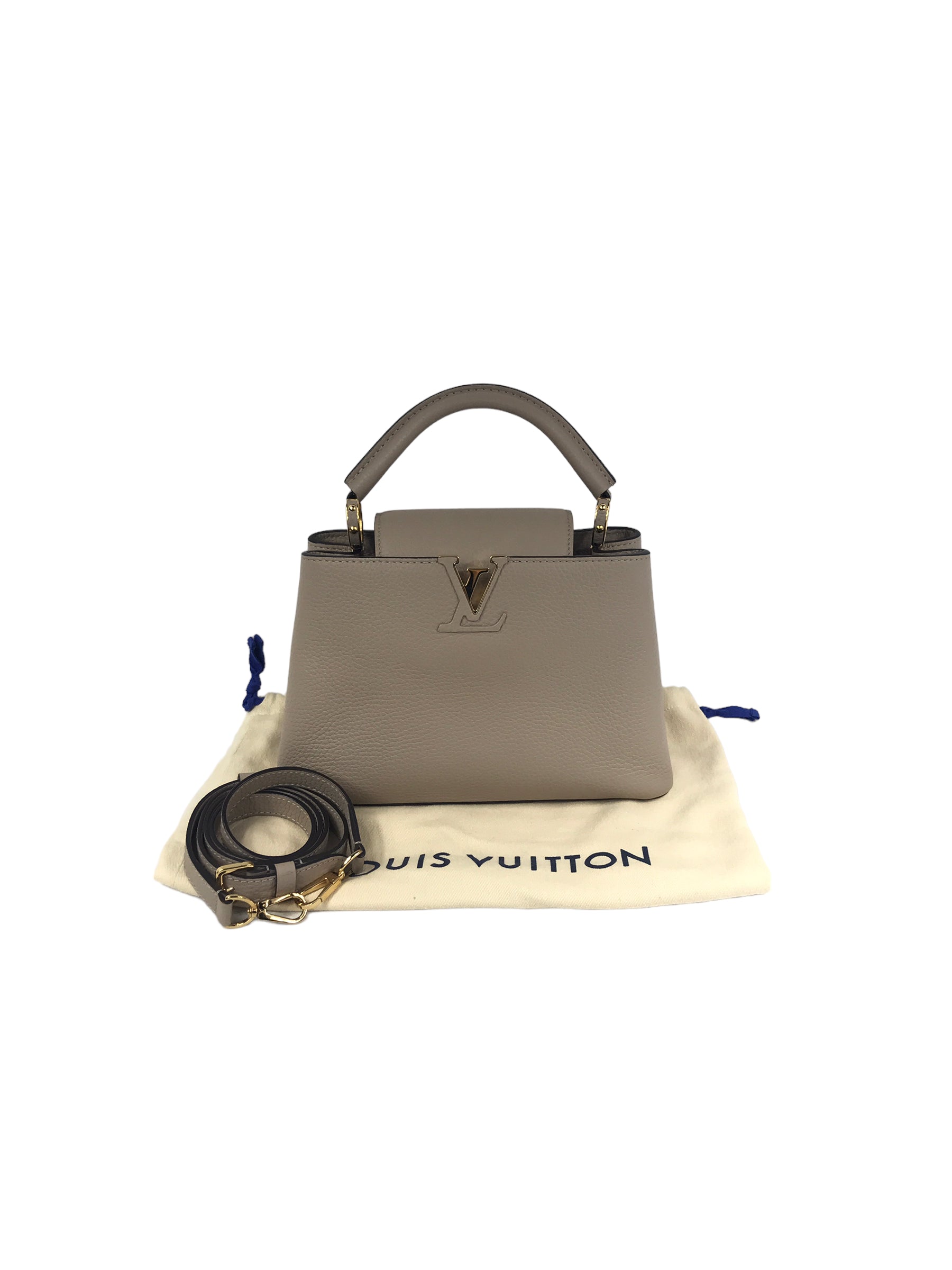 Light Beige Taurillon Capucines BB w/GHW