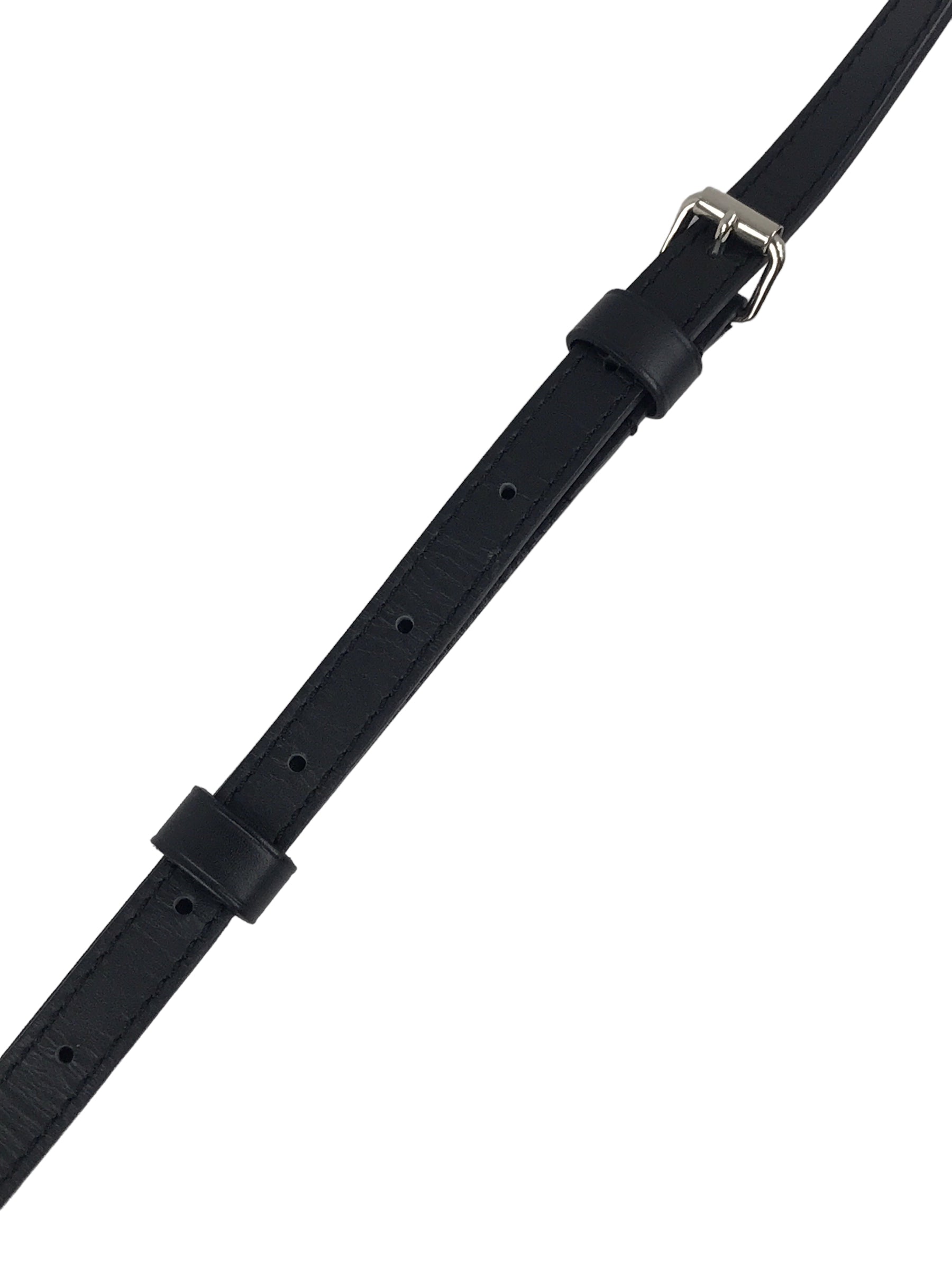 Black Epi Leather Logo Danube Crossbody Bag w/SHW