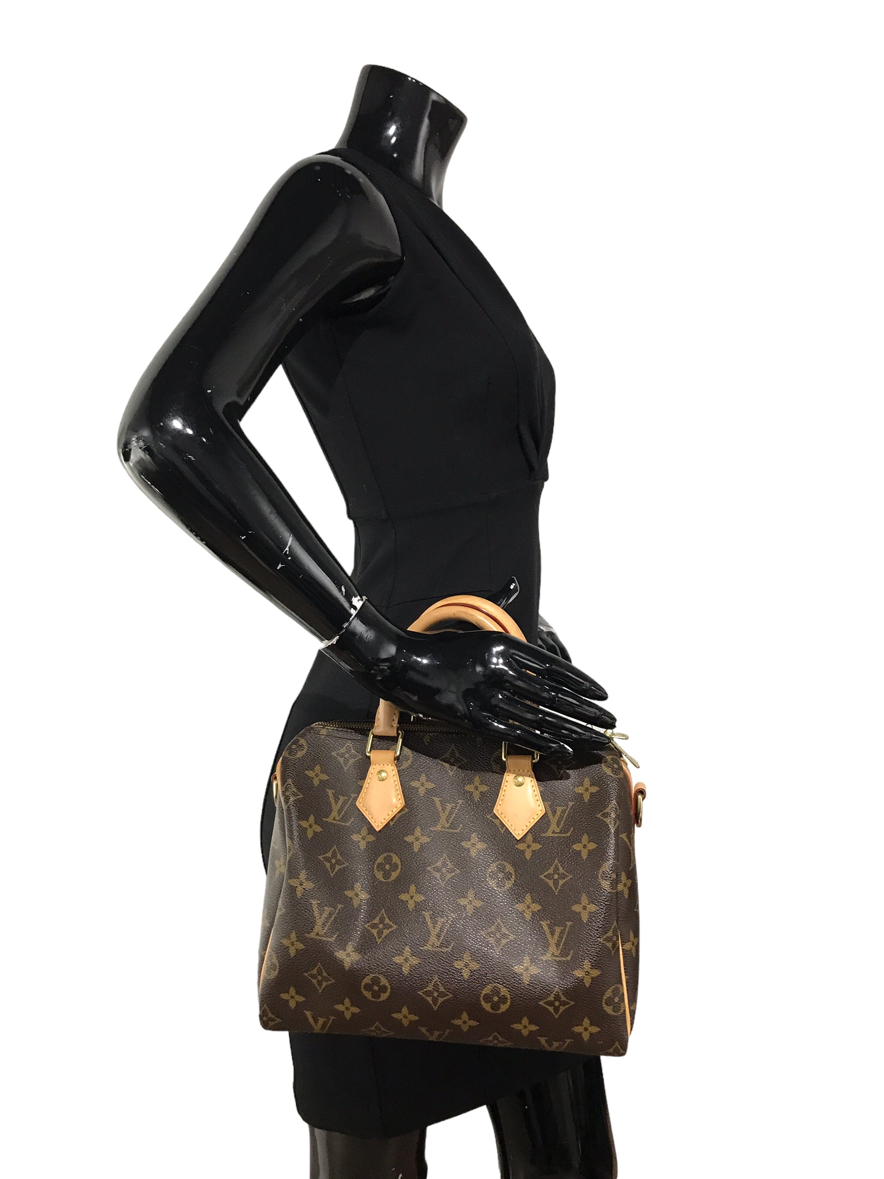 Monogram Canvas Speedy Bandouliere 25 w/GHW