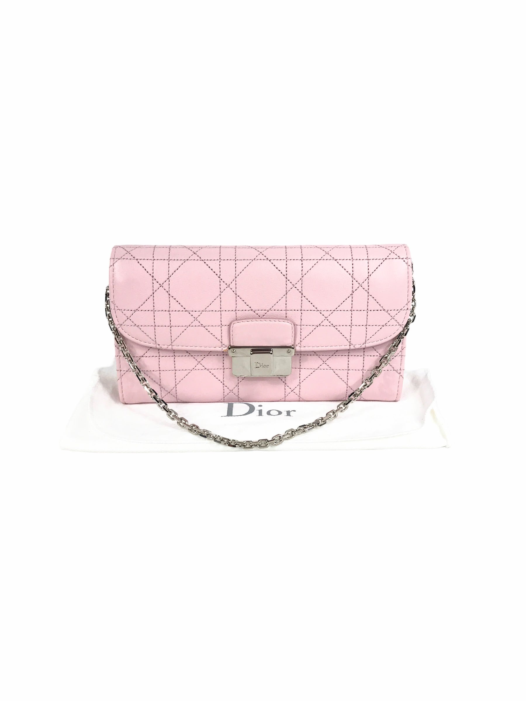 Pink Leather Wallet On Chain W/SHW