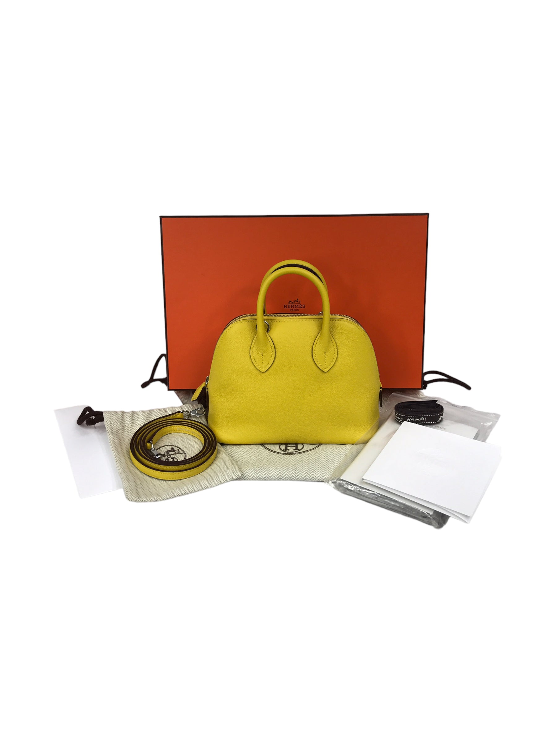 Evercolor Jaune de Naples 1923 Mini Bolide Bag w/PHW
