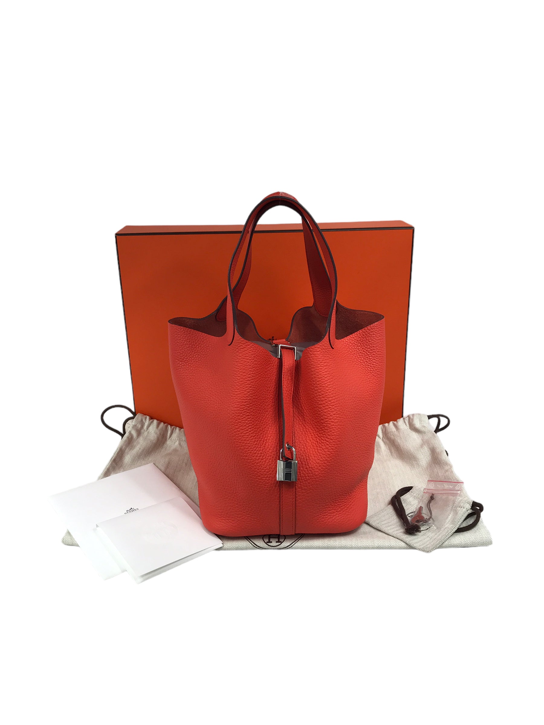 Poppy Orange Clemence Picotin 22 w/PHW