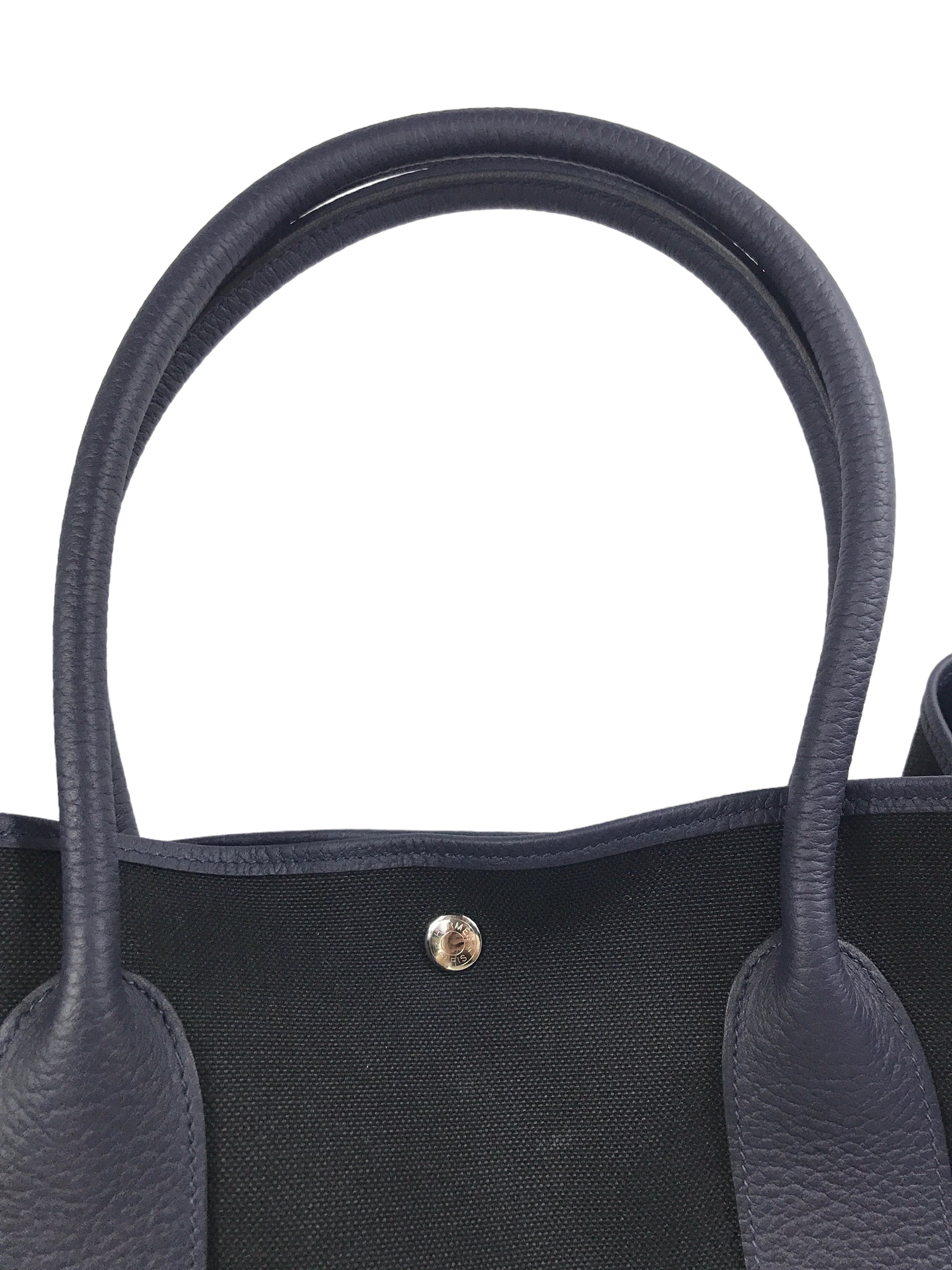 Black Toile Militaire and Navy Negonda Leather Garden Party 49 Tote w/PHW
