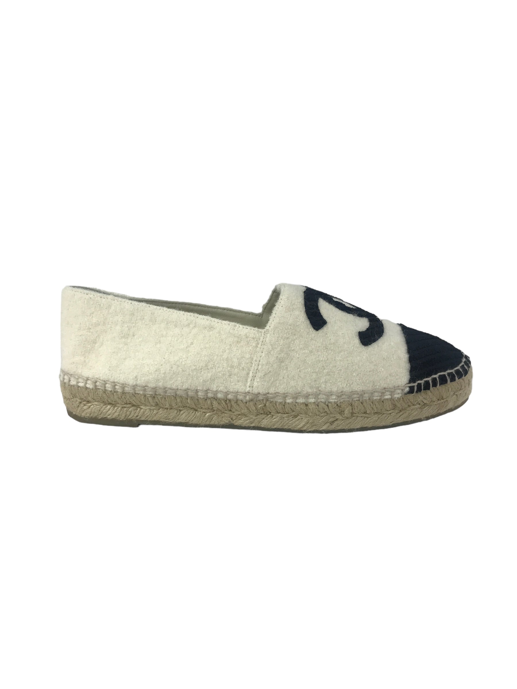 Chanel espadrilles hot sale white black