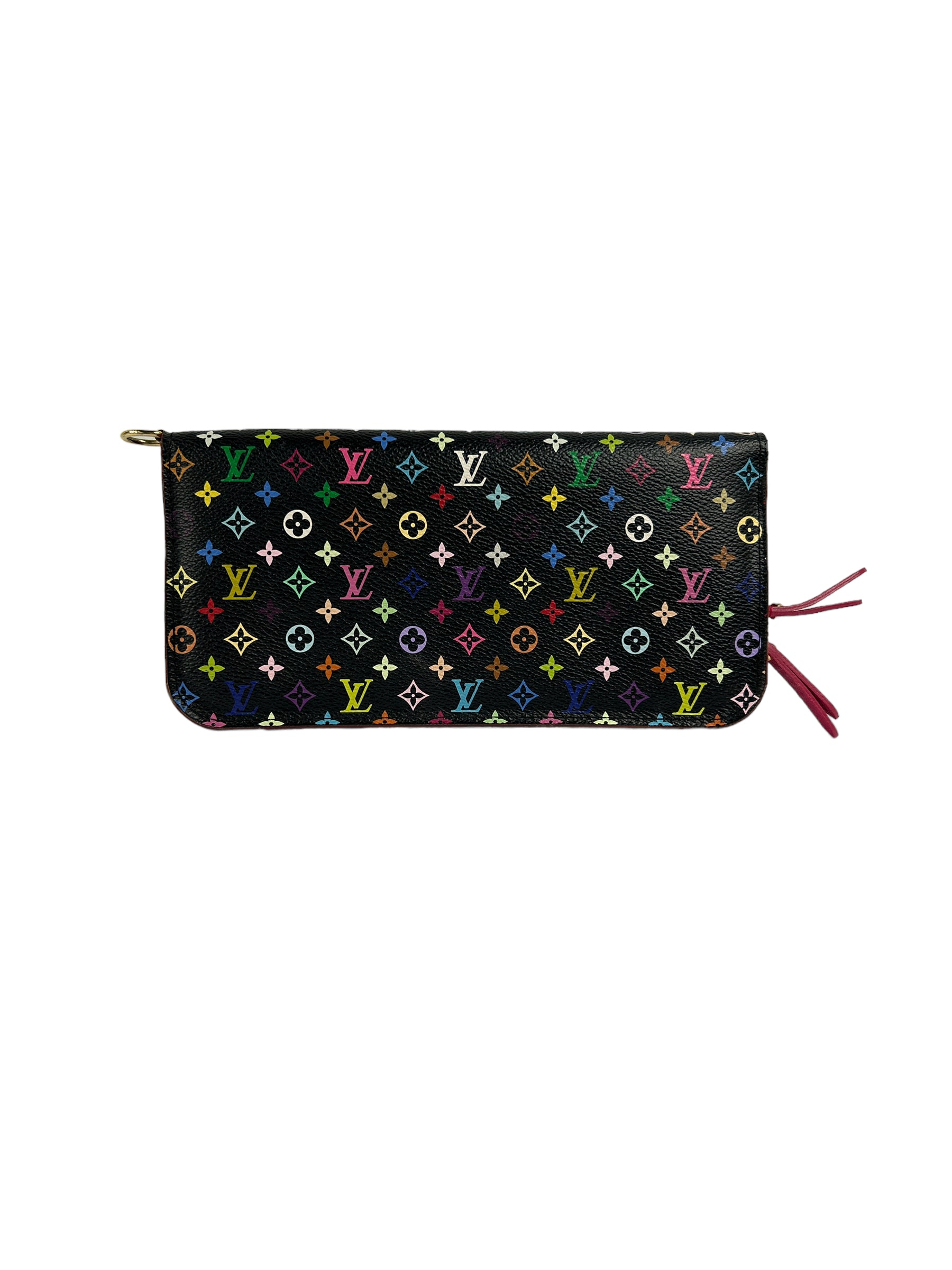 Murakami Multicolored/Black Coated Canvas Insolite Wallet w/GHW