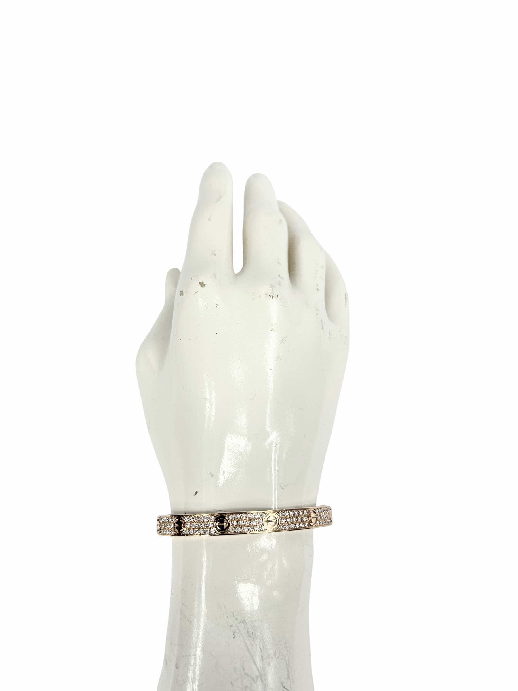 18K Rose Gold Diamond Paved Love Bracelet-ON LAYAWAY