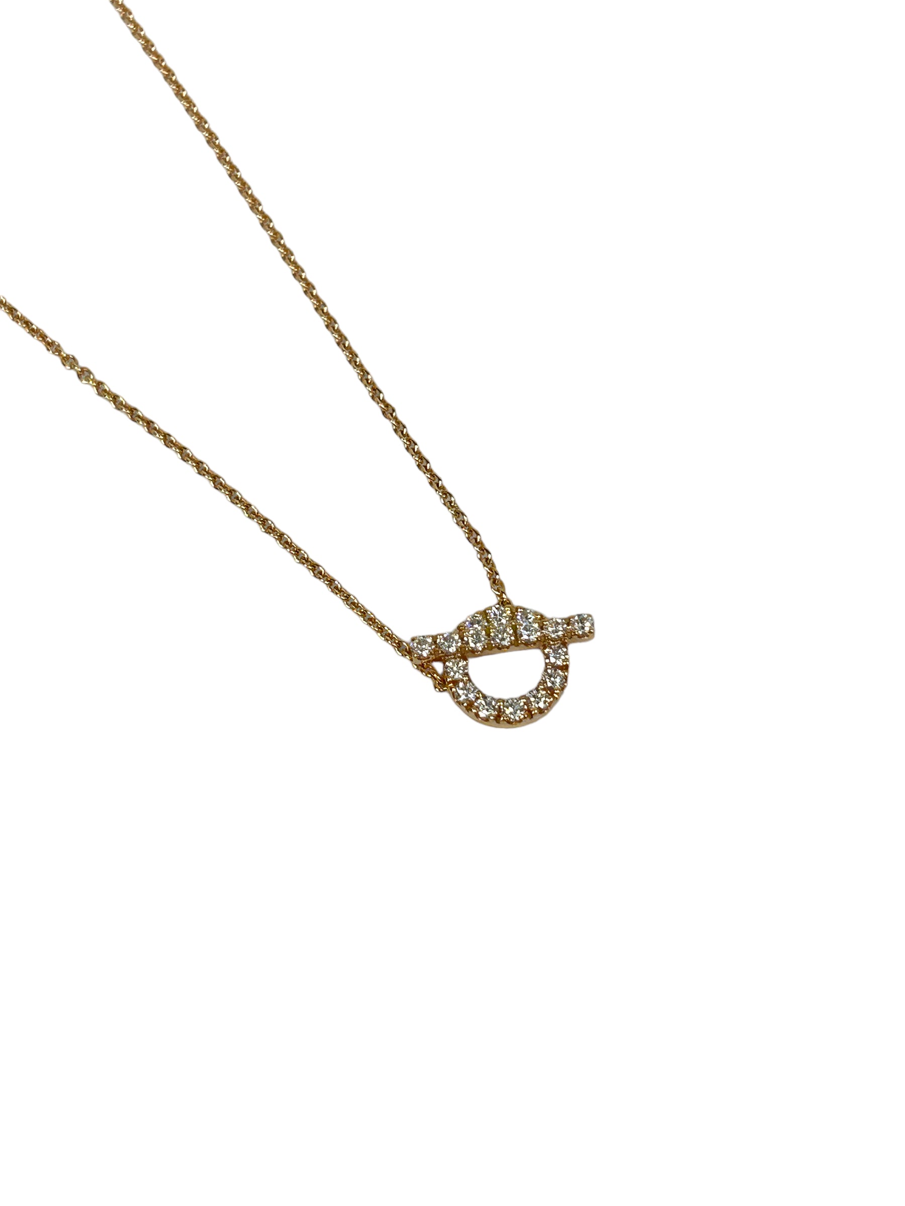 Finesse Diamond & Rose Gold Pendant Necklace