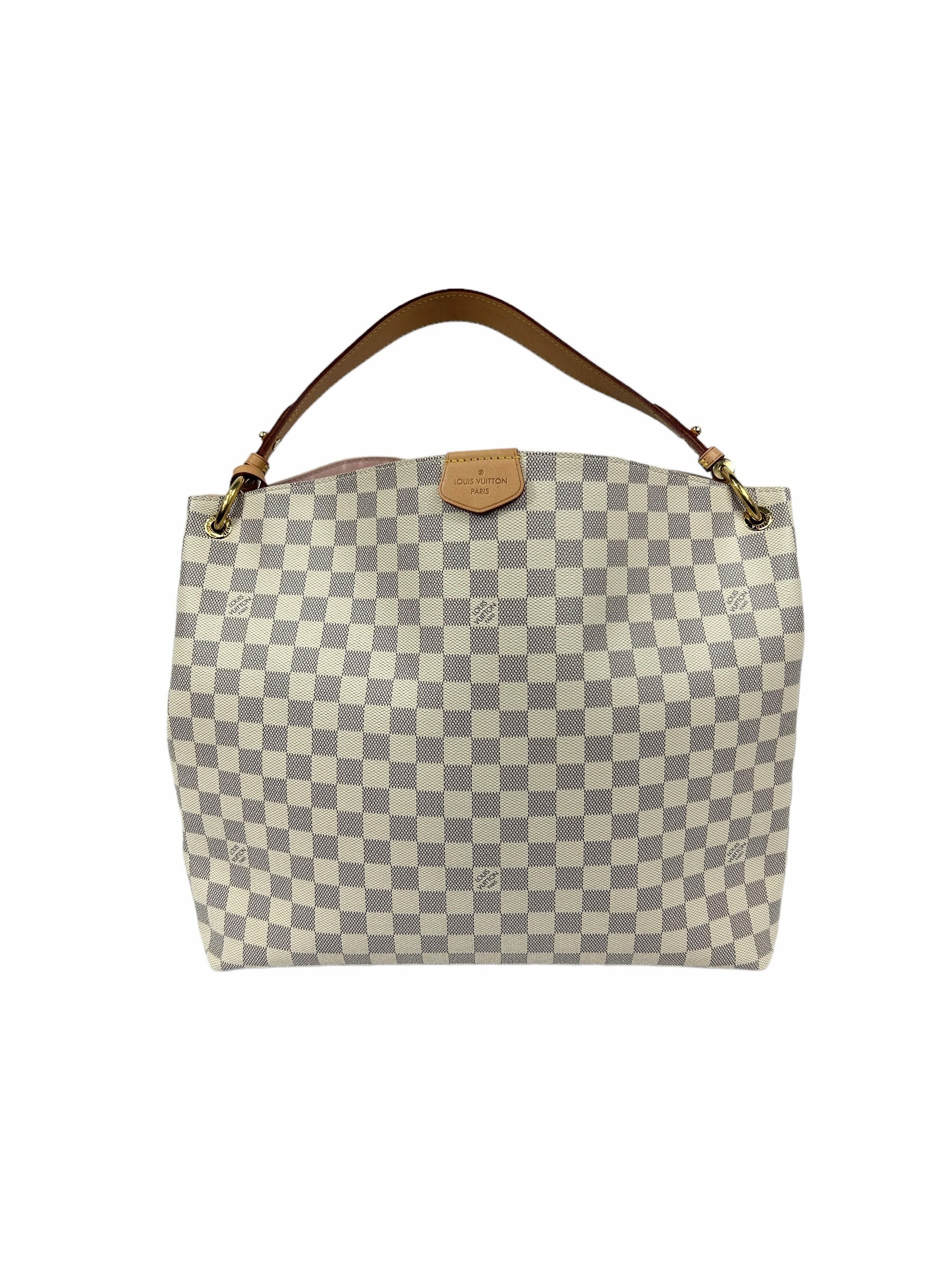 Damier Azur Graceful MM Shoulder Bag w/GHW