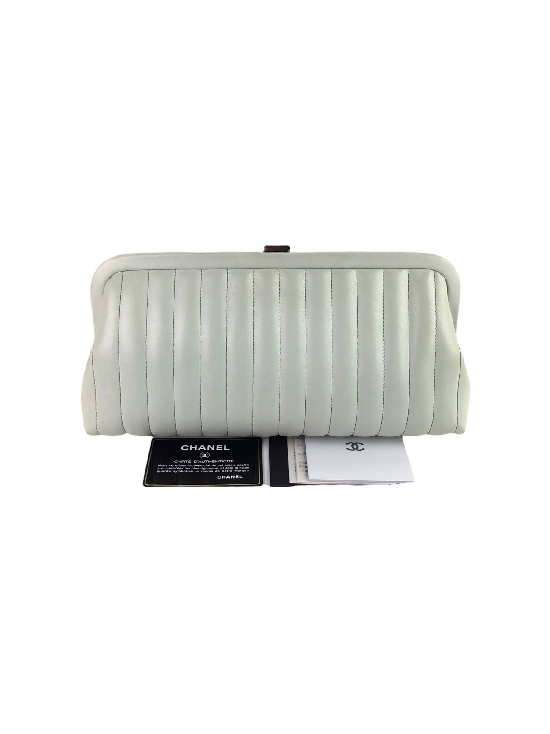 Mint Green Mademoiselle Ligne Clutch w/SHW