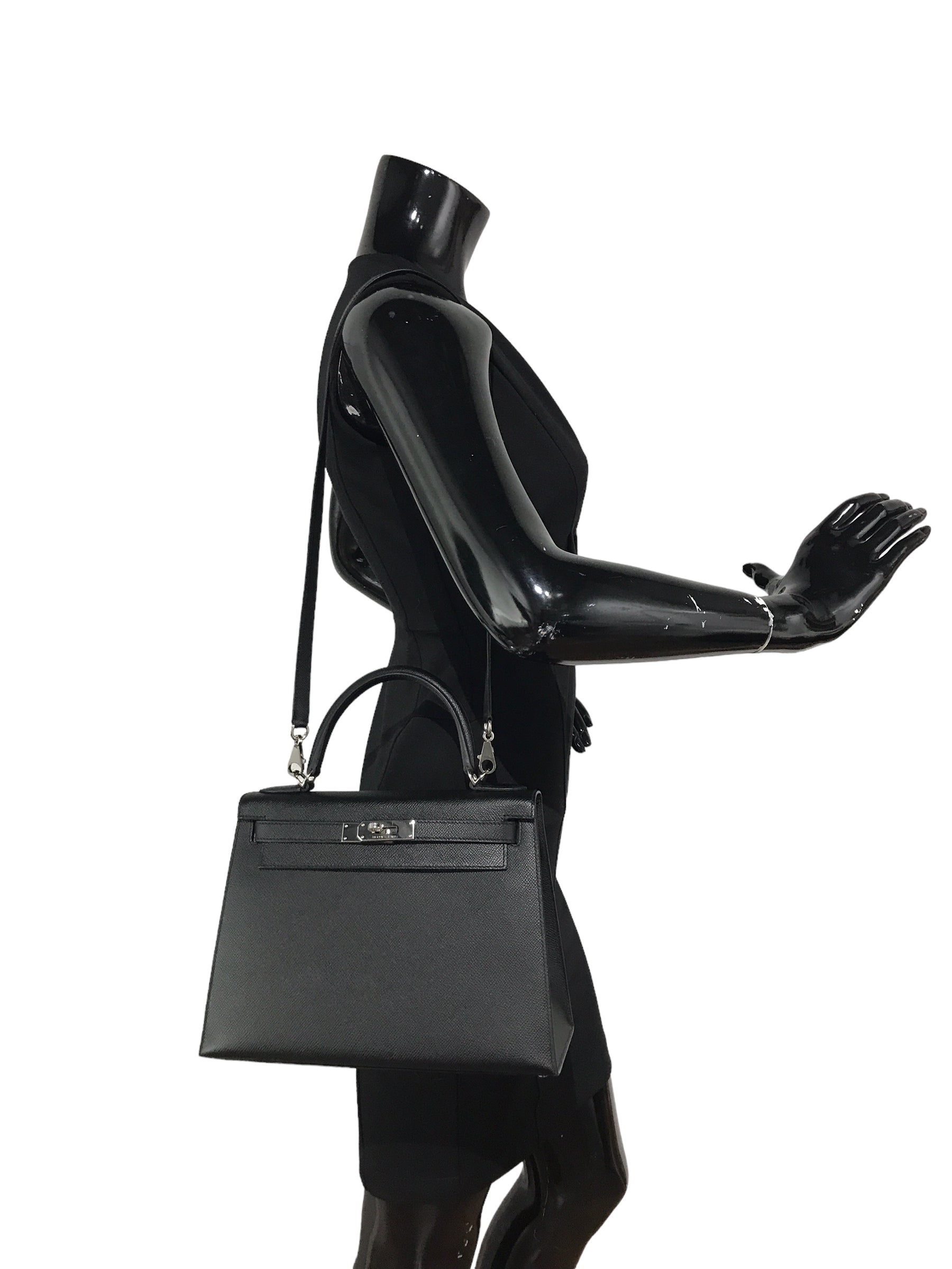 Black Epsom Sellier Kelly 28 w/ PHW