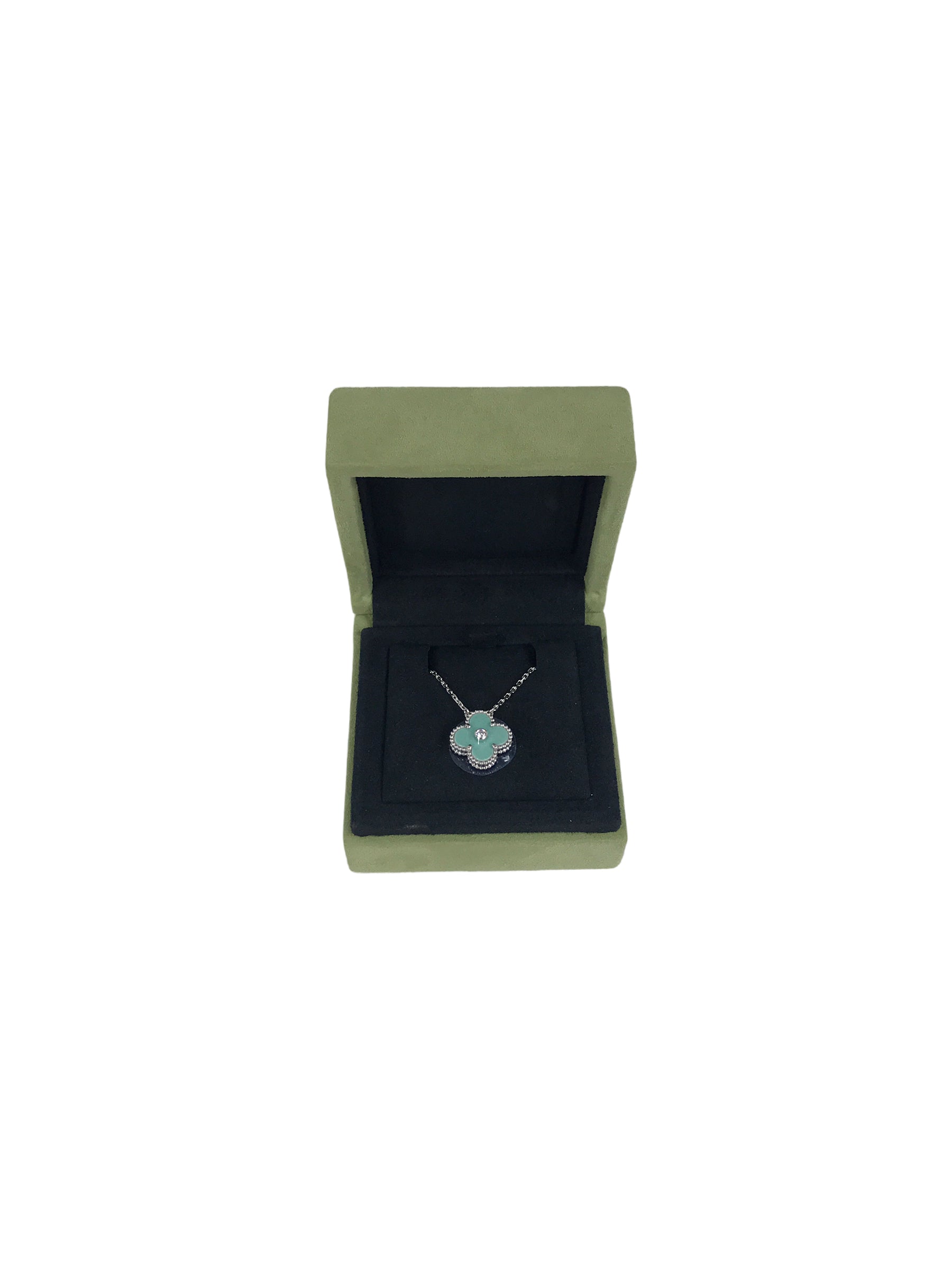 Blue Holiday Limited Edition Alhambra and Diamond Pendant W/WGHW