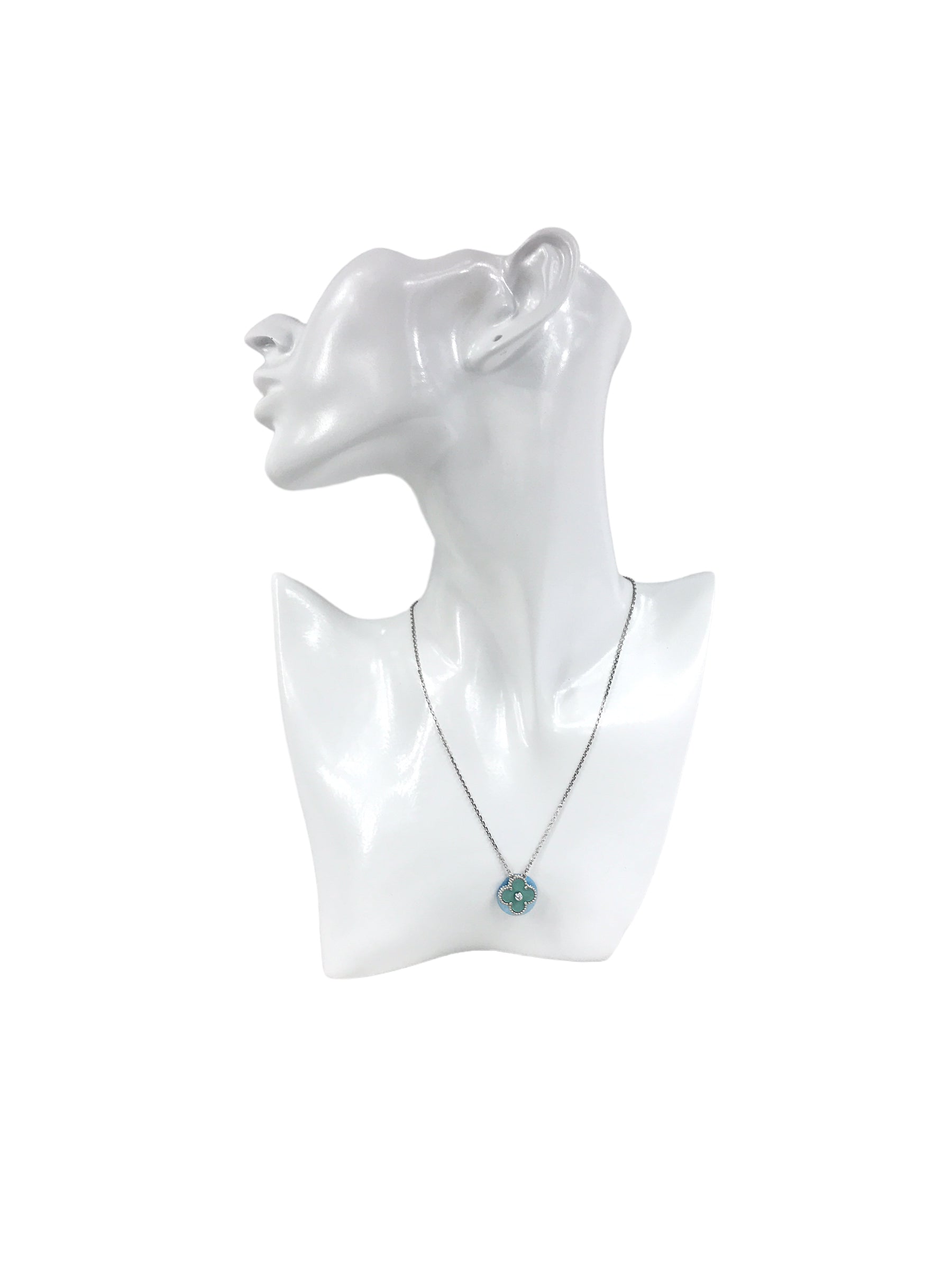 Blue Holiday Limited Edition Alhambra and Diamond Pendant W/WGHW
