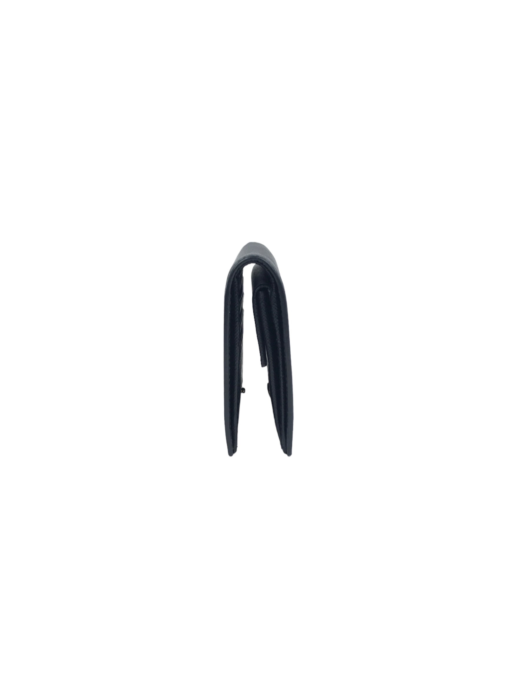 Black Saffiano Shine Bi-Fold Wallet w/BHW