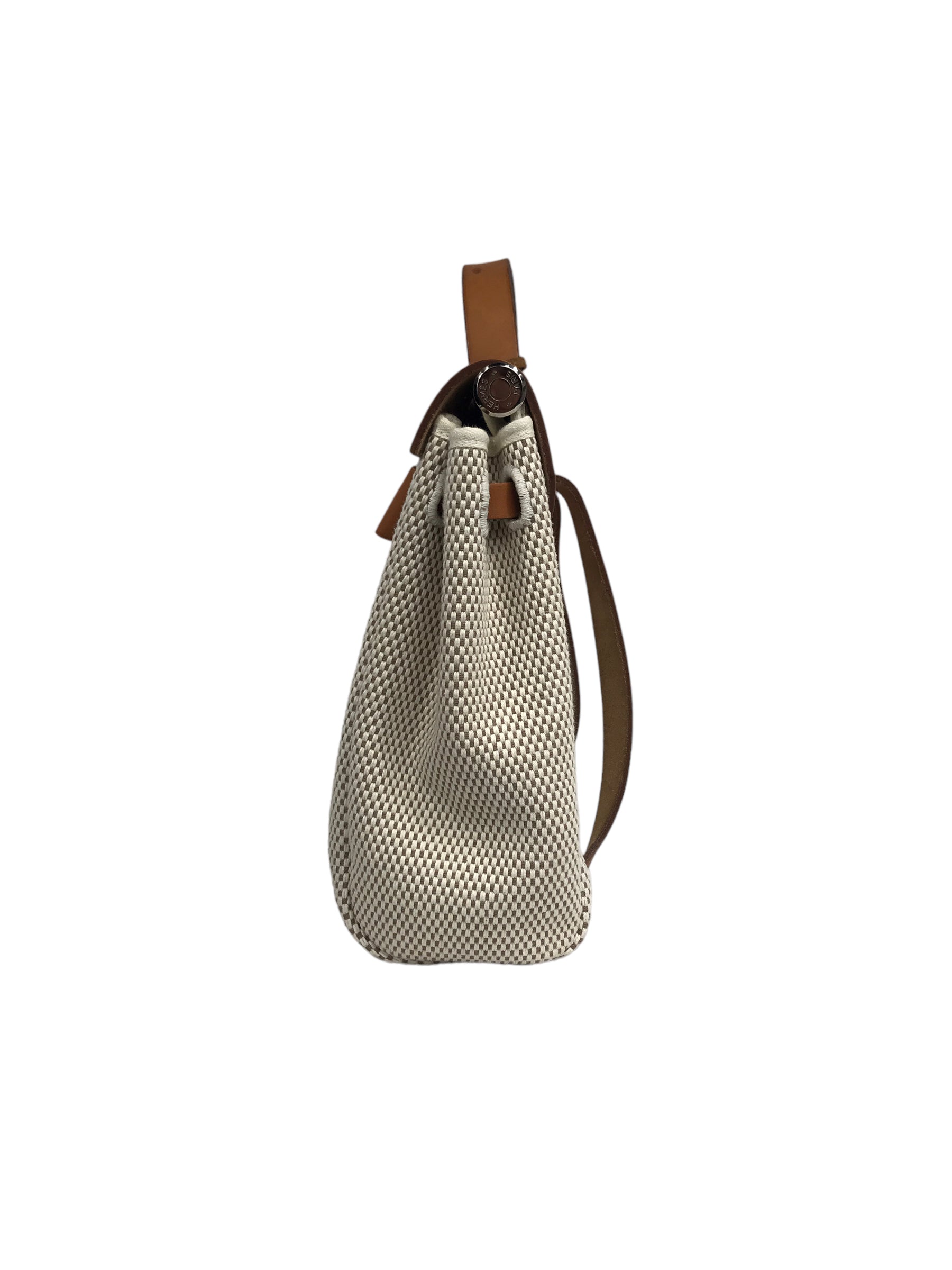 Craie Toile H Canvas Herbag A Dos Zip Backpack GM w/PHW