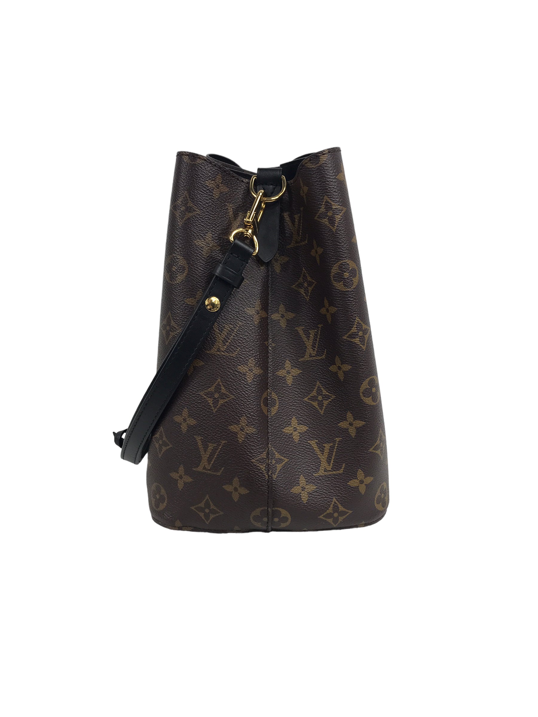 Monogram Coated Canvas Noir NeoNoe MM Bucket Bag w/GHW