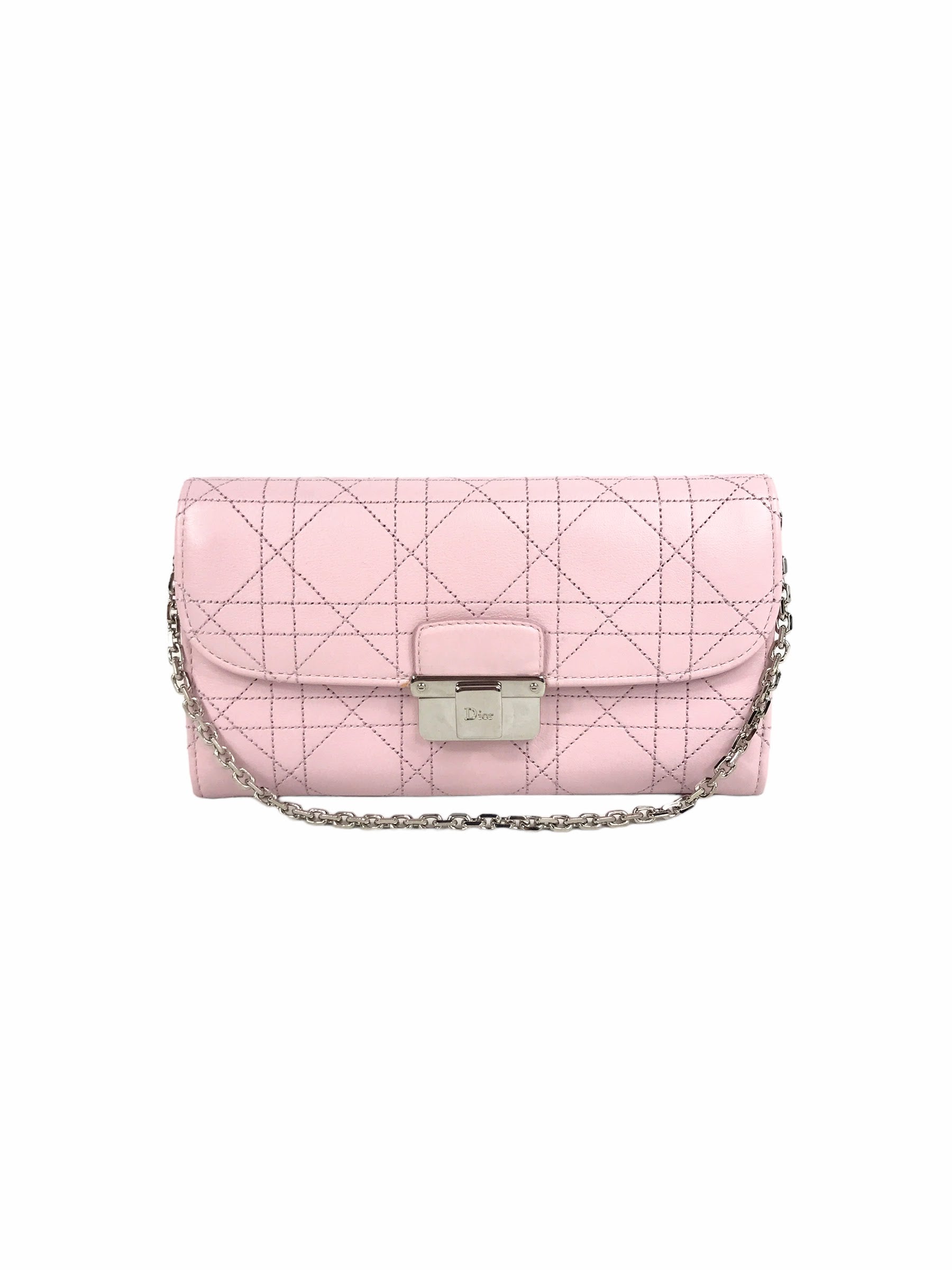 Pink Leather Wallet On Chain W/SHW