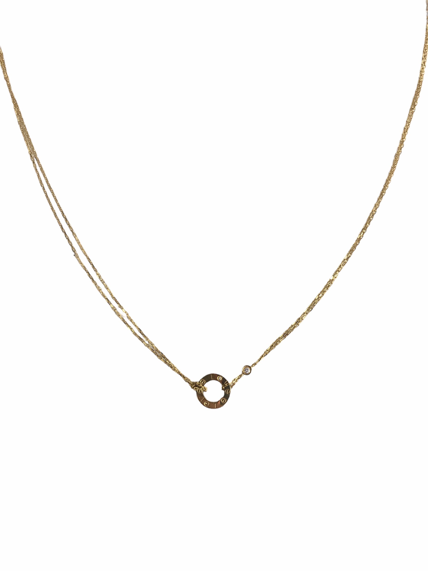 18K Yellow Gold Love Necklace