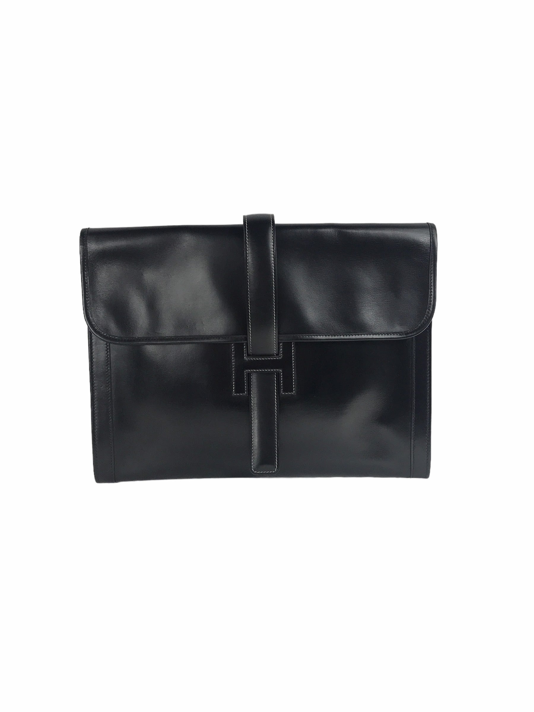 Black Box Calf Leather Portfolio Vintage Jige 34