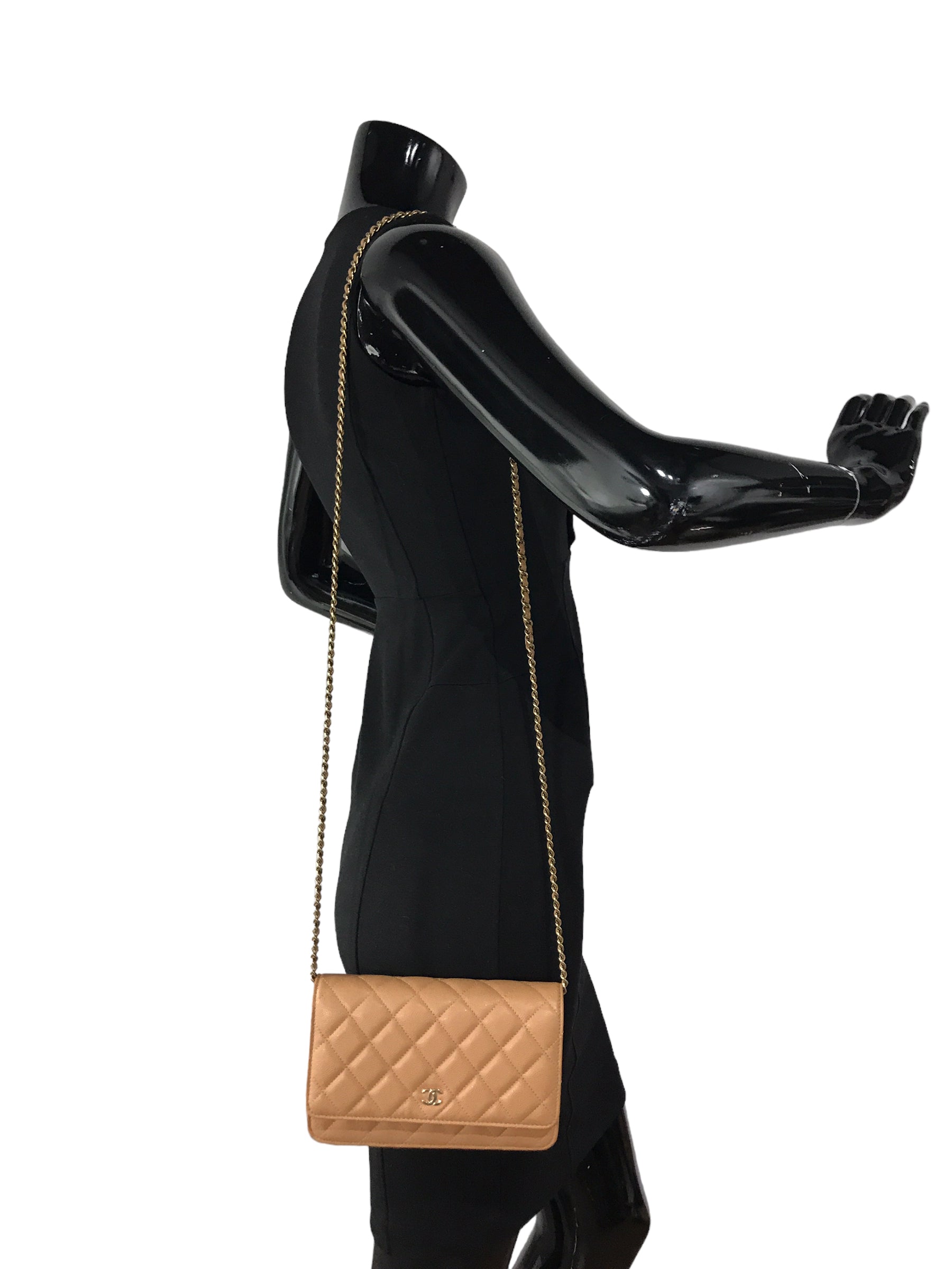 Caviar Beige Fonce Wallet On Chain w/LGHW