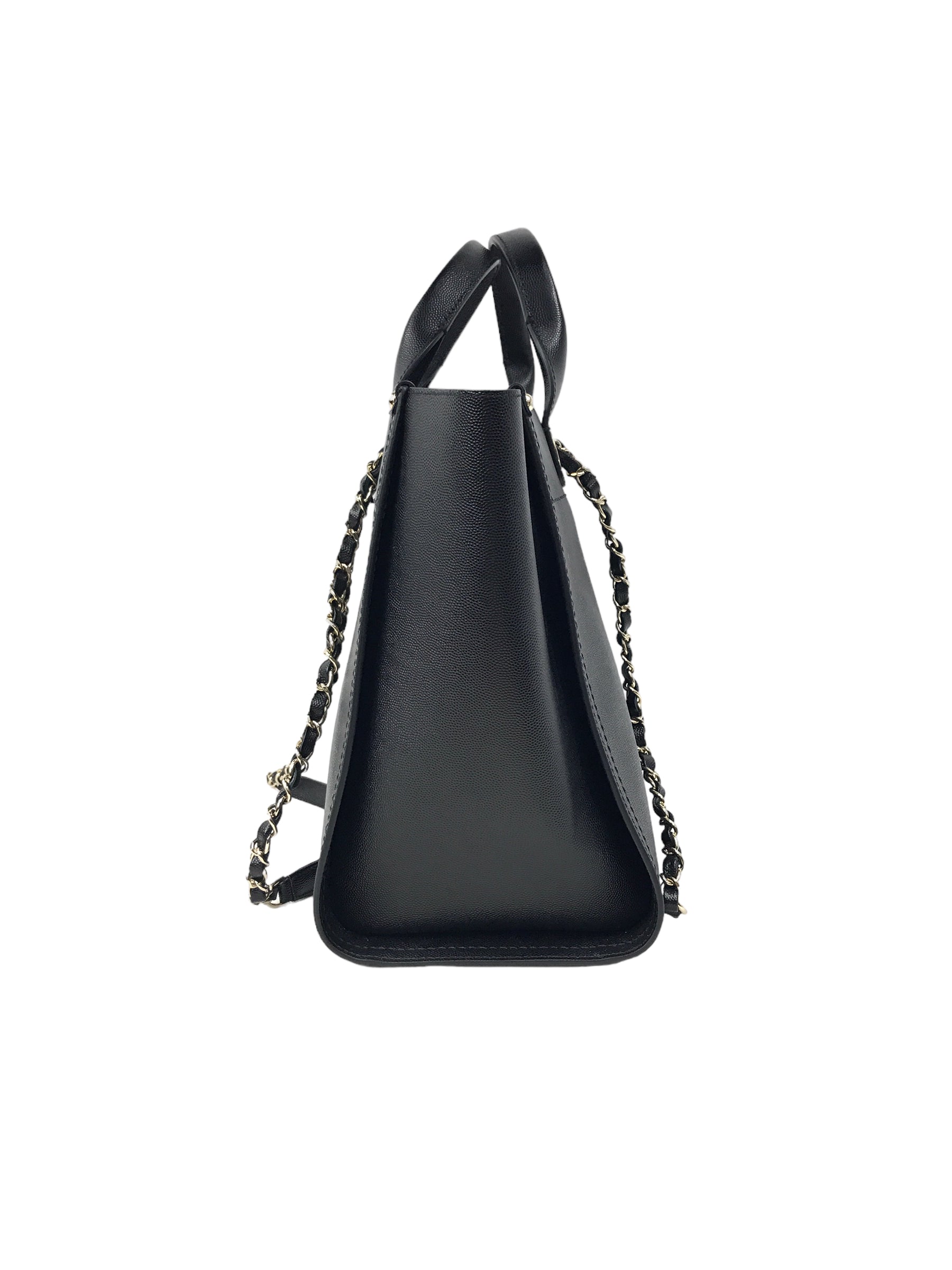 Black Caviar Leather Small Studded Deauville W/LGHW-ON LAYAWAY