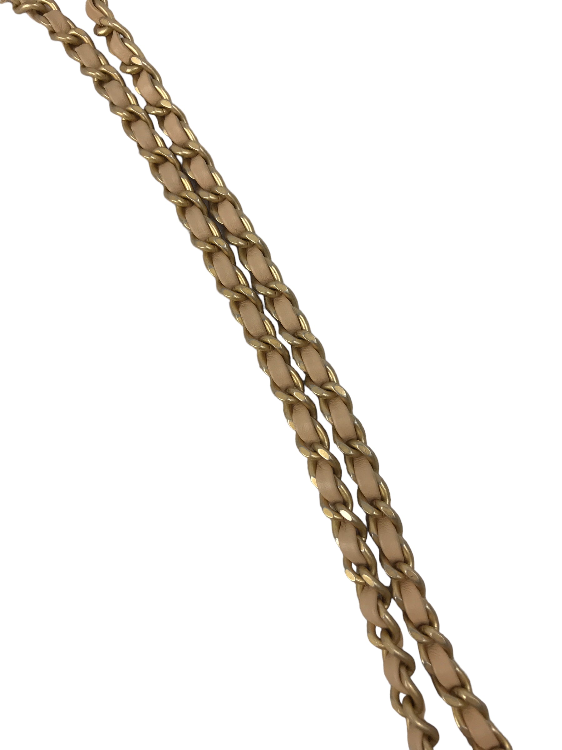 Lambskin Quilted Leather Mini Rectangle Pearl Crush w/AGHW