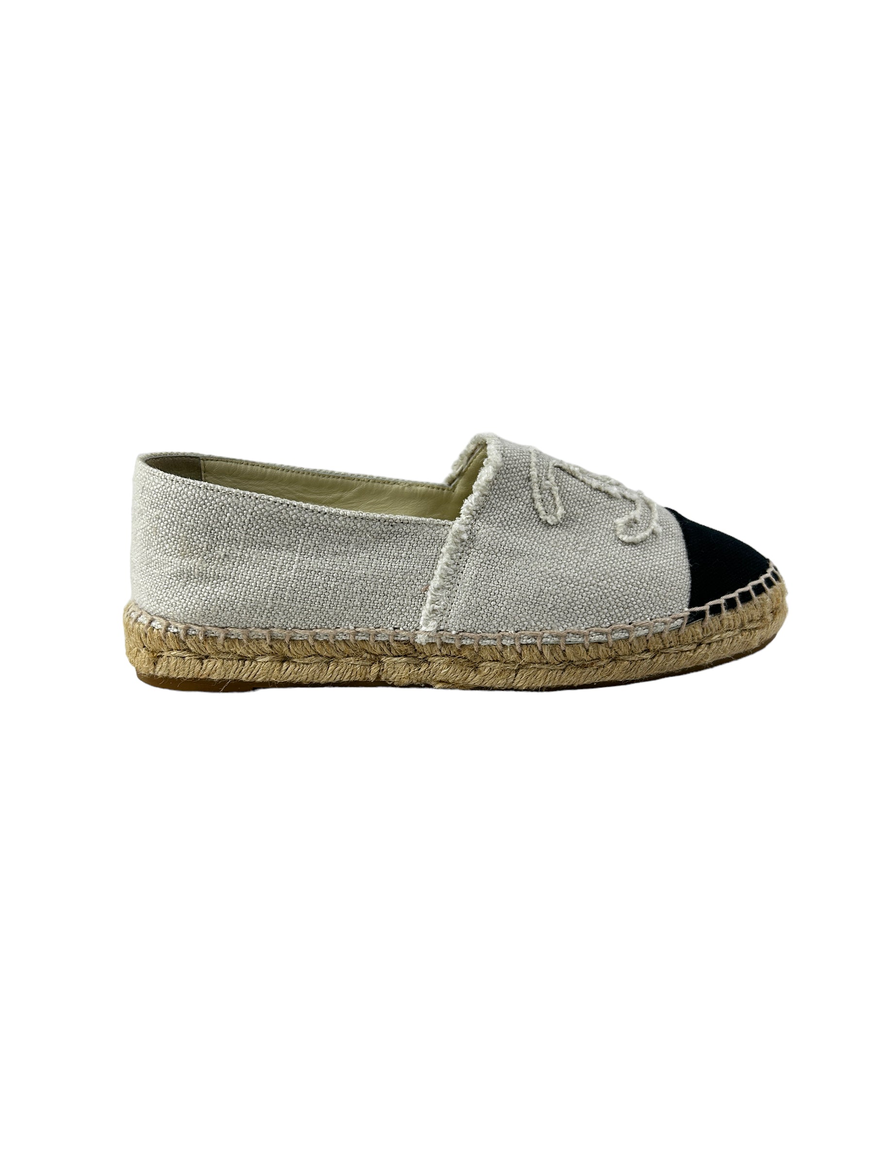 Black/ Off- White CC Cotton Canvas Espadrilles