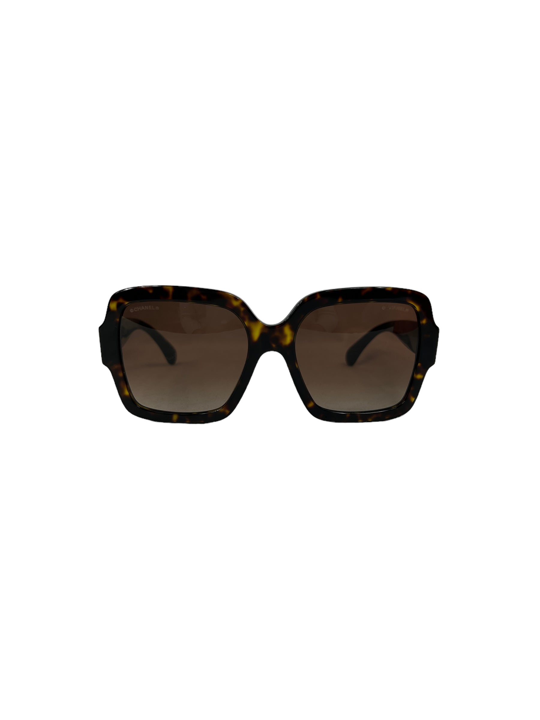 Brown Tortoise Acetate Square Frame Sunglasses