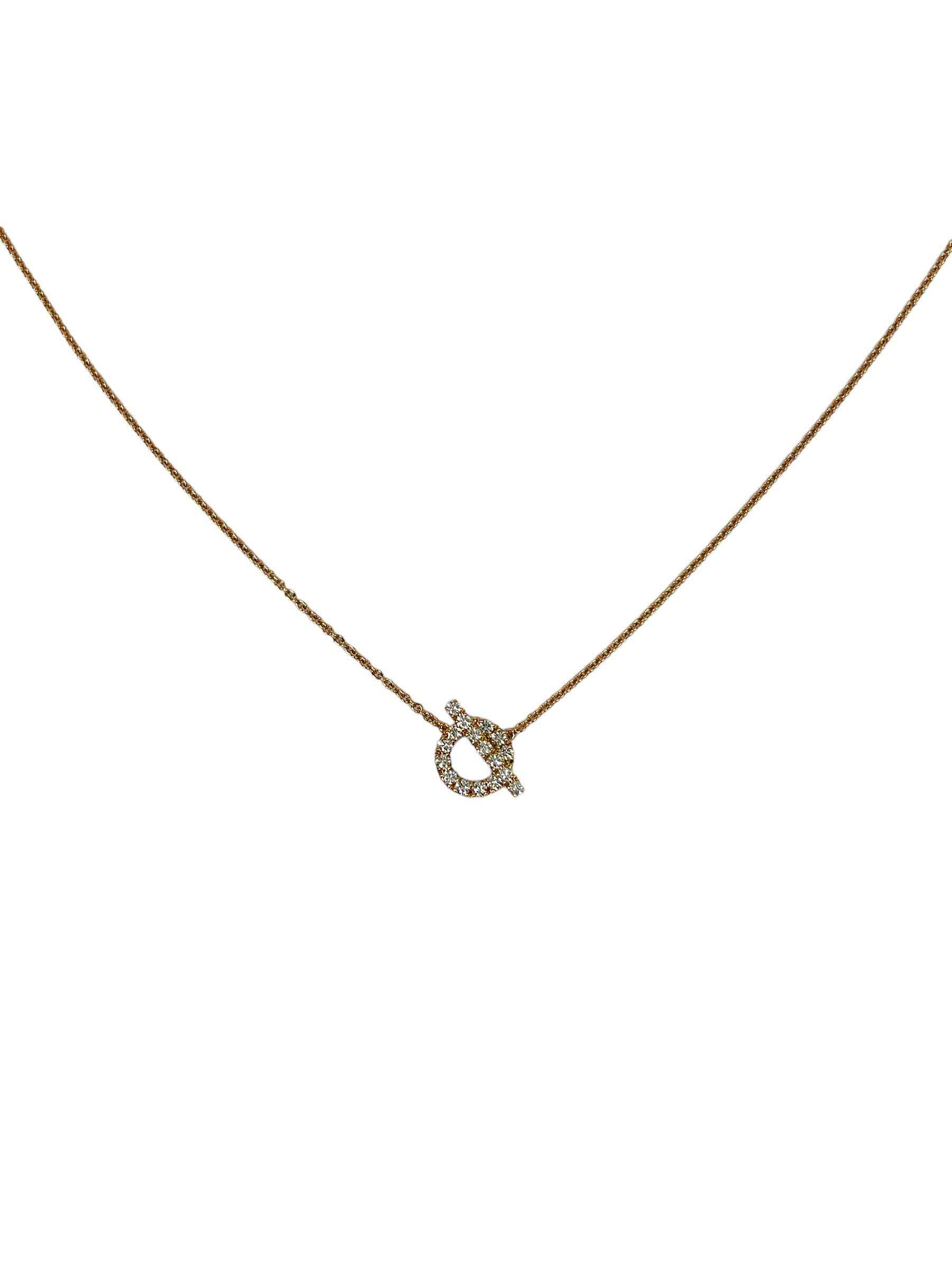 Finesse Diamond & Rose Gold Pendant Necklace