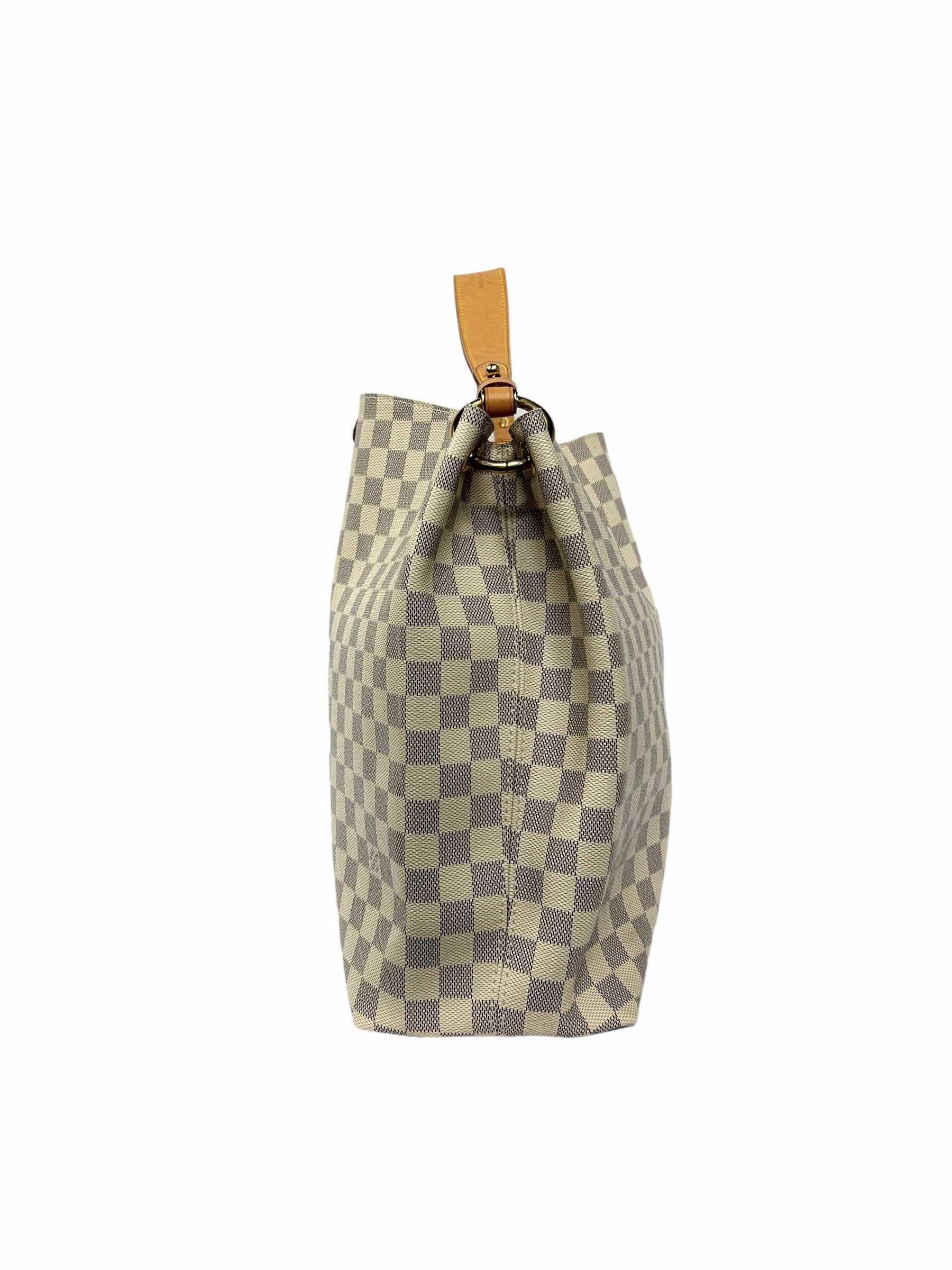 Damier Azur Graceful MM Shoulder Bag w/GHW