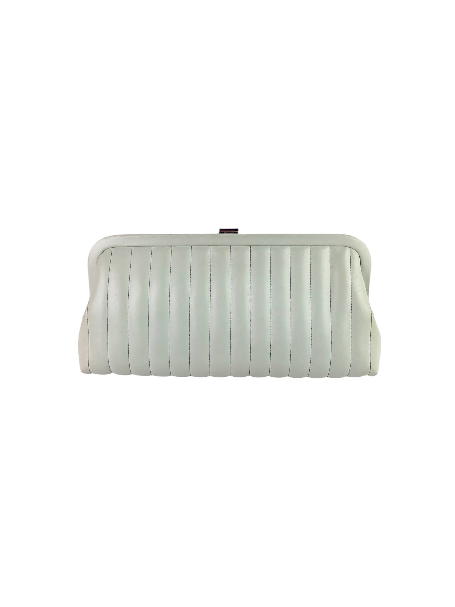 Mint Green Mademoiselle Ligne Clutch w/SHW