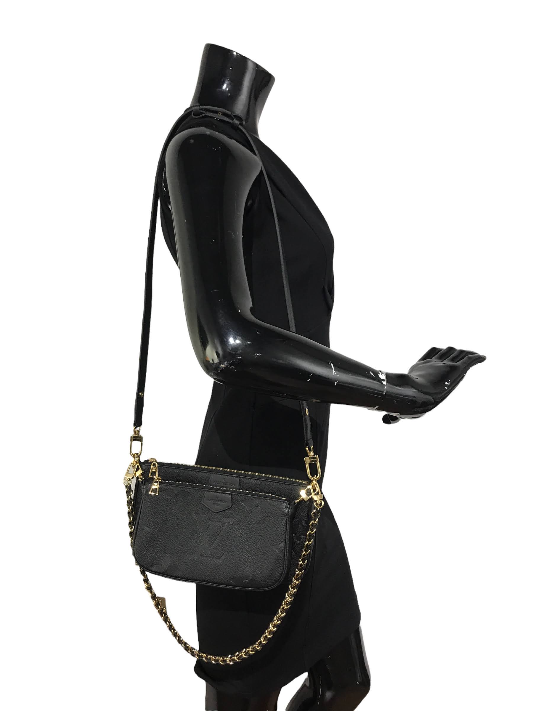 Black Monogram Empreinte Leather Multi Pochette Accessoires W/GHW