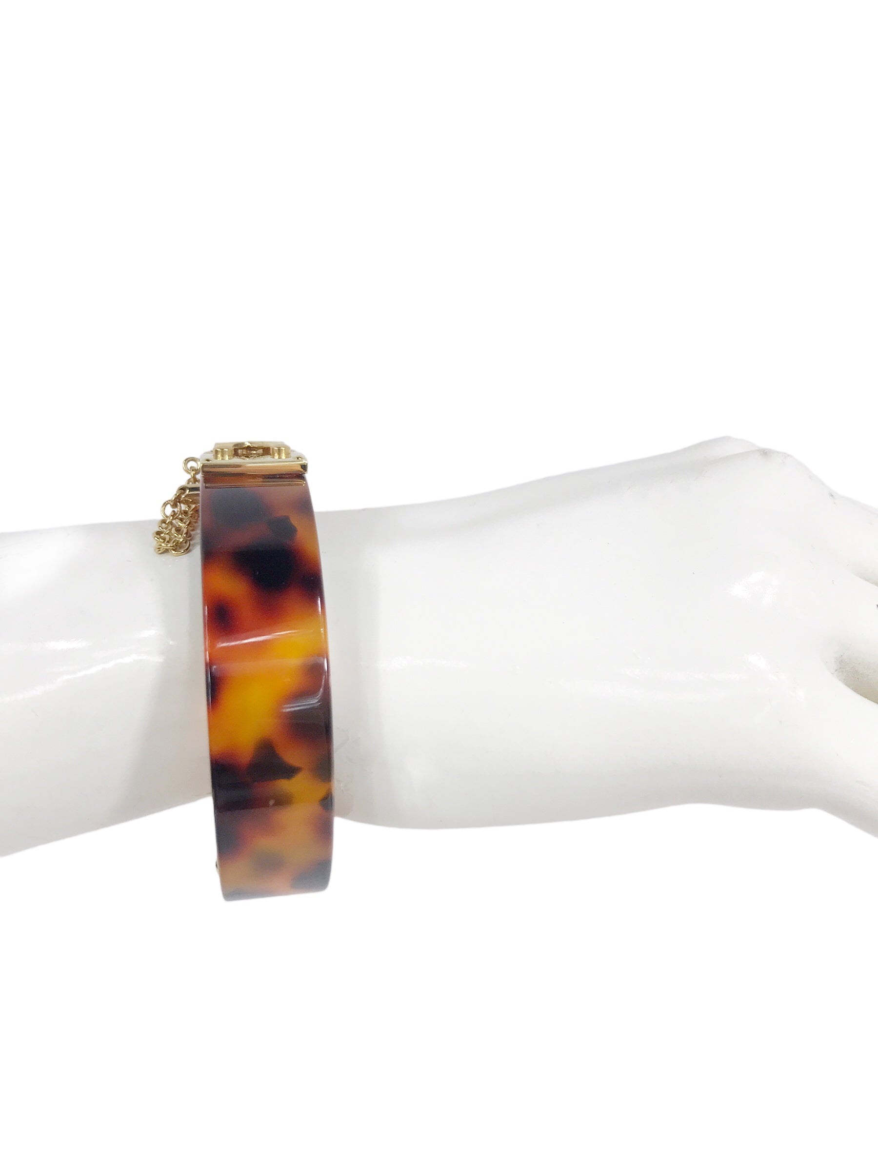 Resin Lock Me Bracelet w/GHW