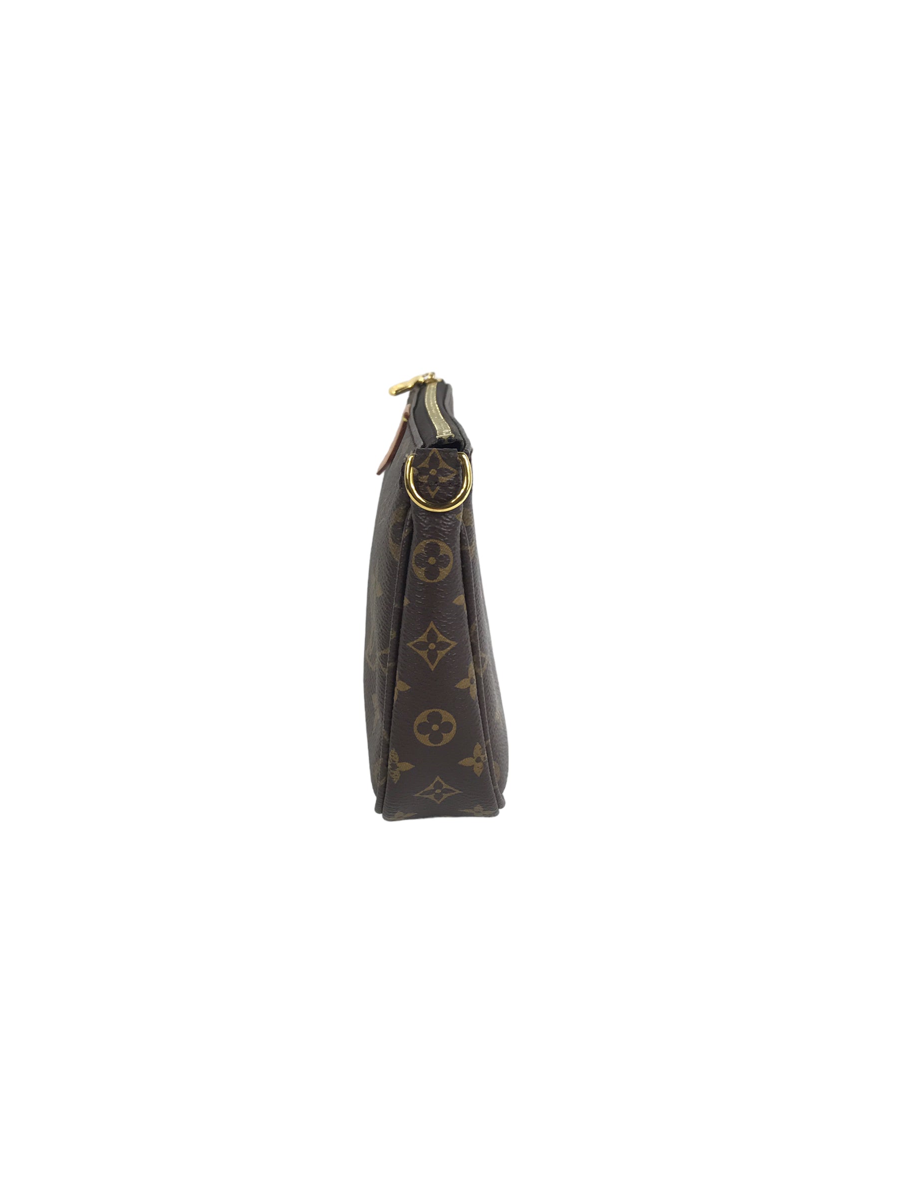 Monogram Coated Canvas Multi Pochette Khaki W/GHW