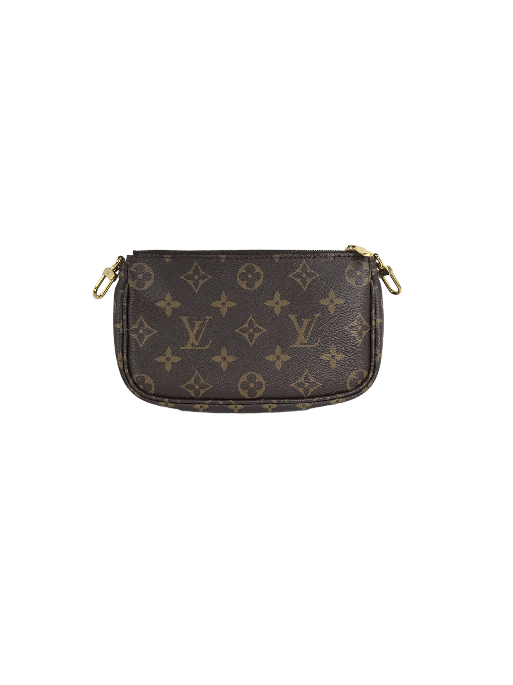 Monogram Coated Canvas Multi Pochette Khaki W/GHW