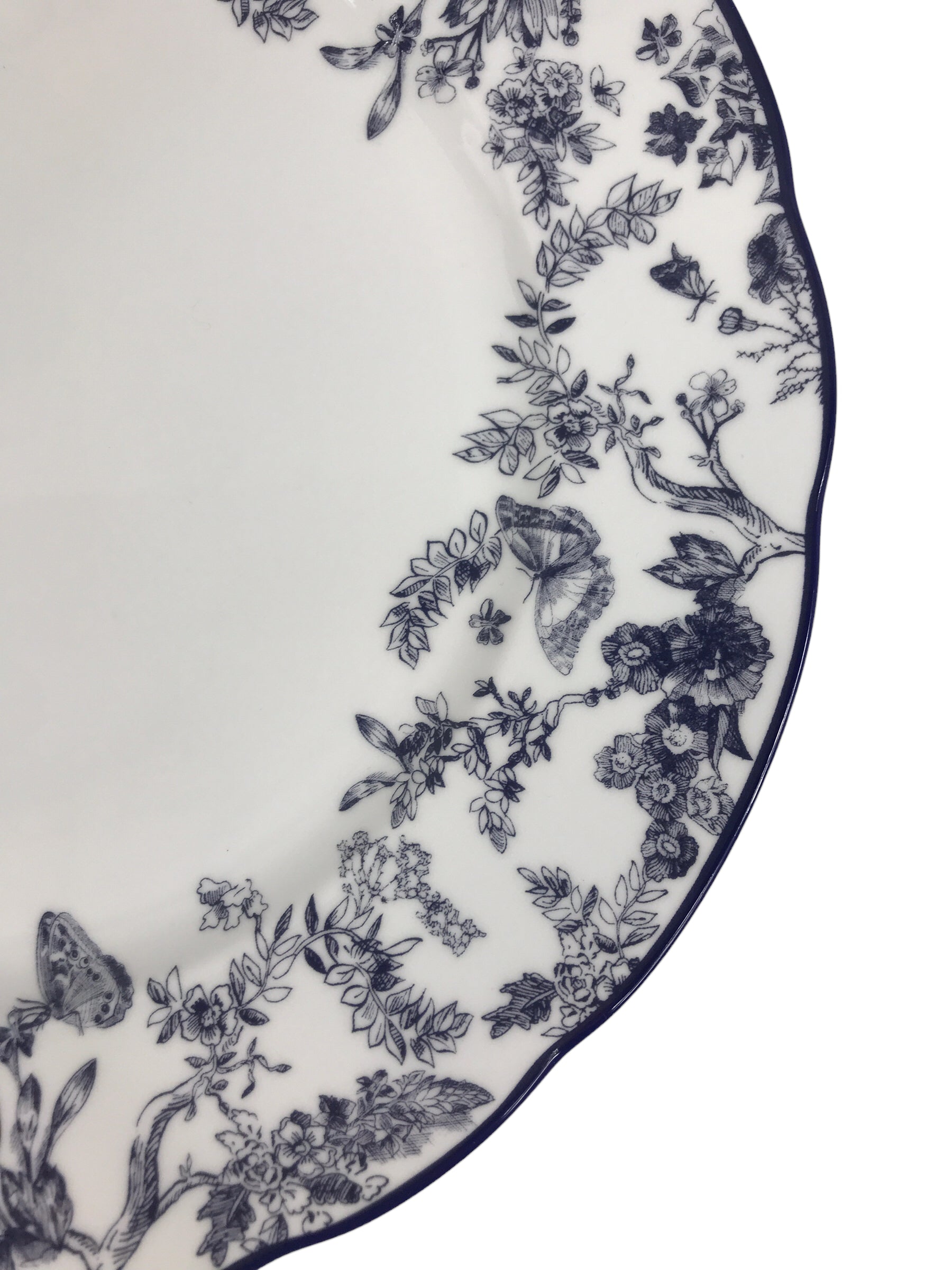 Blue Toile de Jouy Dinner Porcelain Plate set of 2