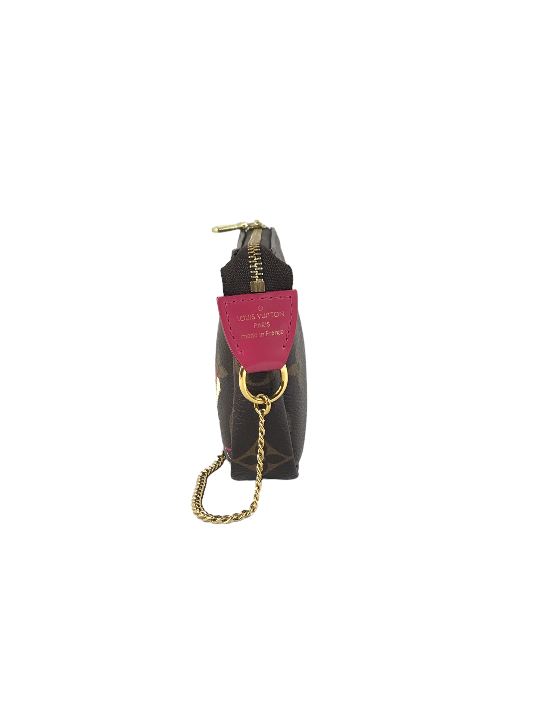 Monogram 2020 Christmas Animation Roller Coaster Mini Pochette Accessories Pivoine W/GHW
